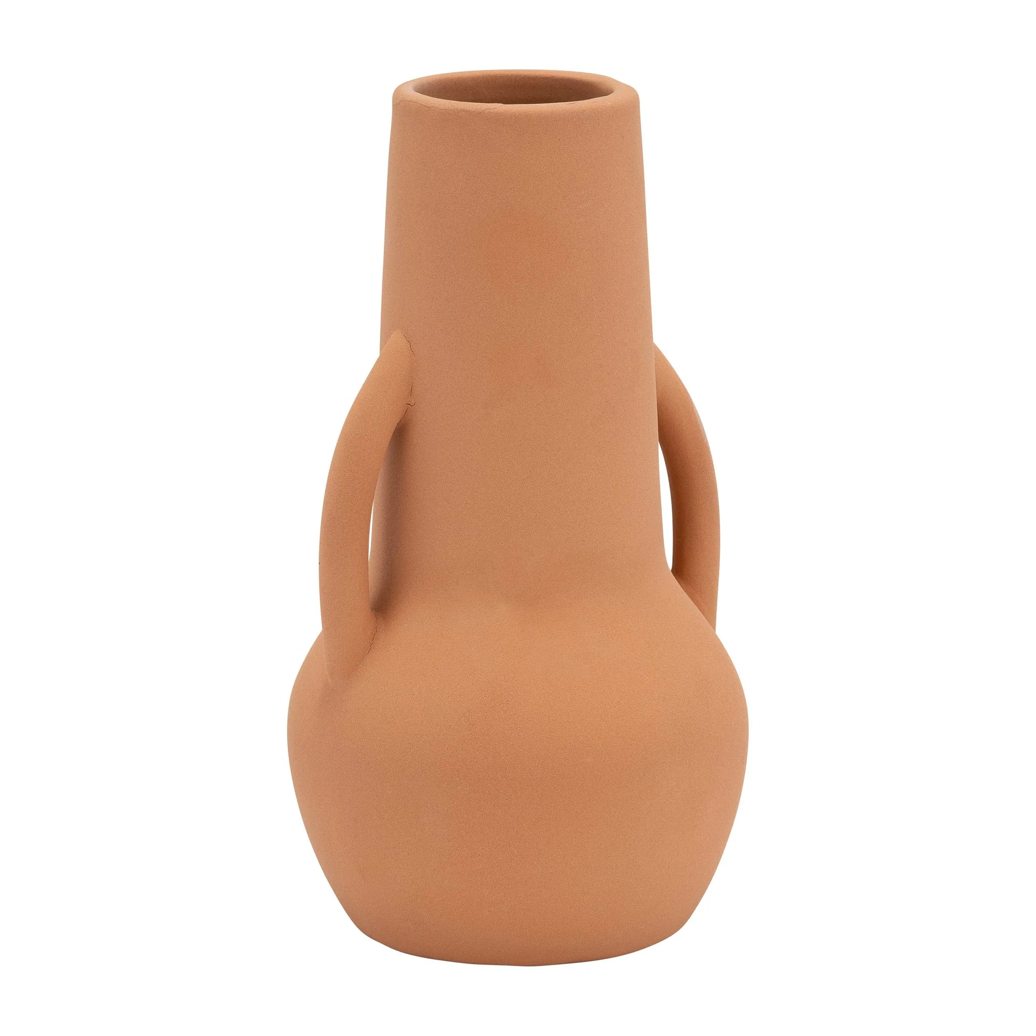 Cer,8",vase W/handles,terracotta - Image 2