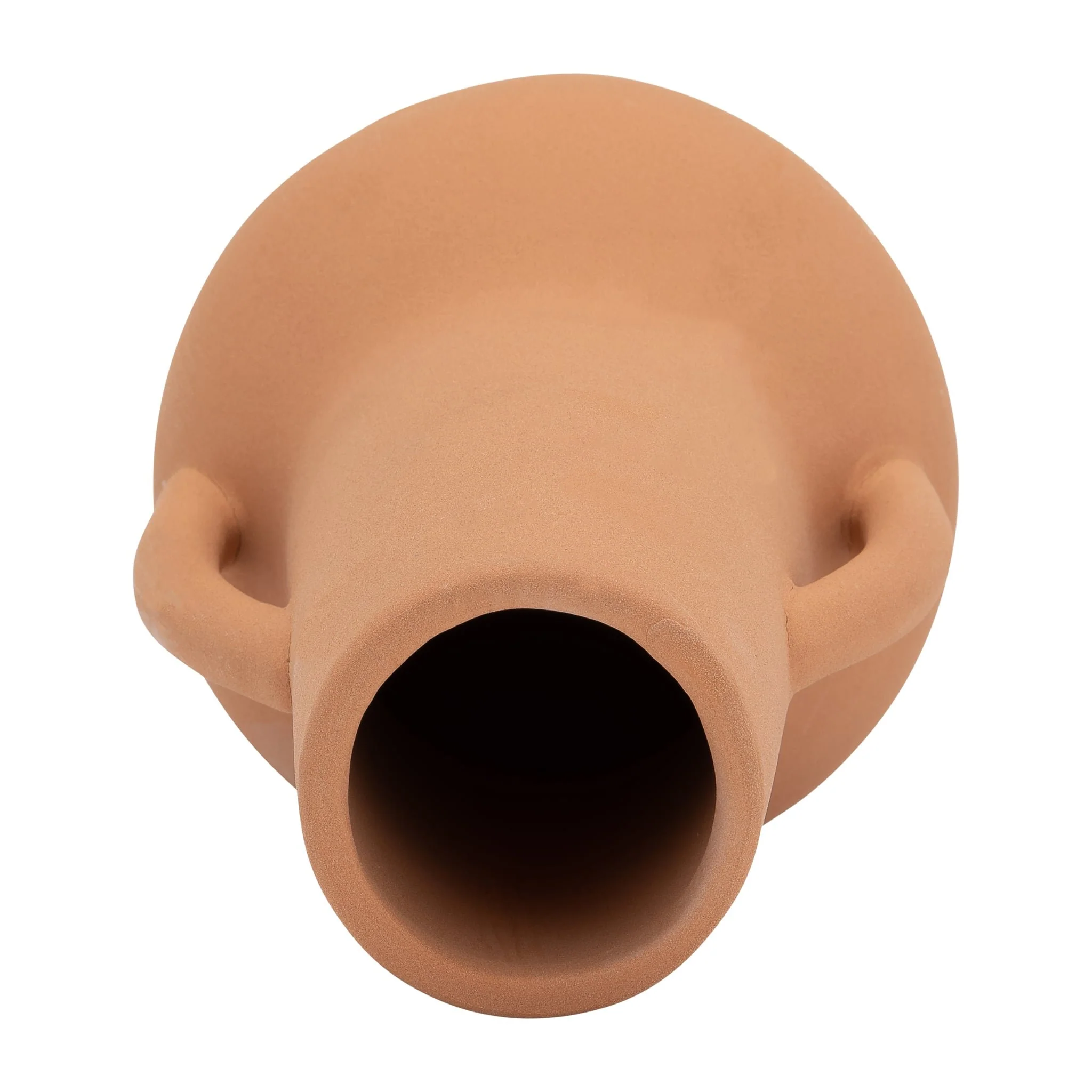 Cer,8",vase W/handles,terracotta - Image 6