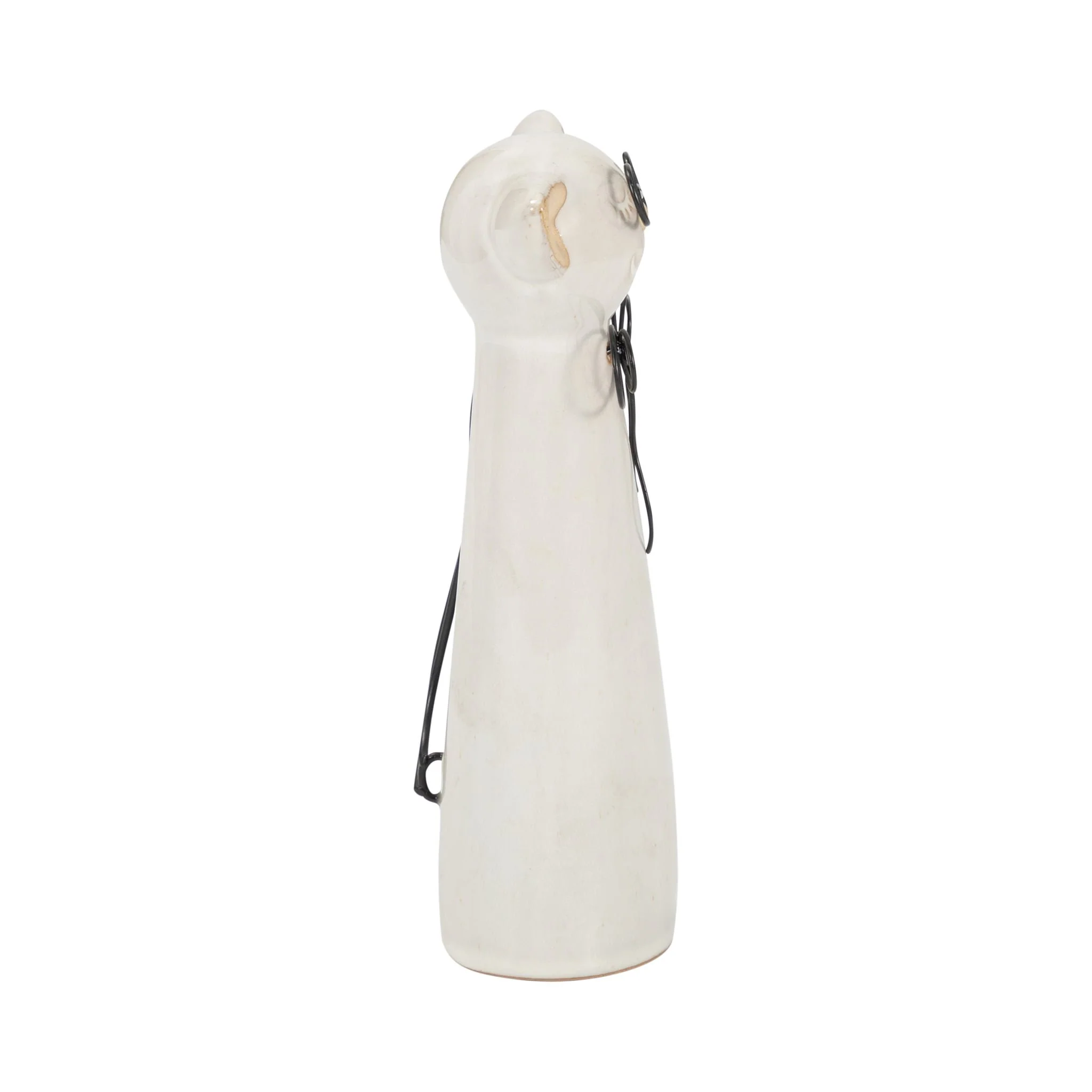 Cer, 8"h Cat W/ Glasses, Beige - Image 3