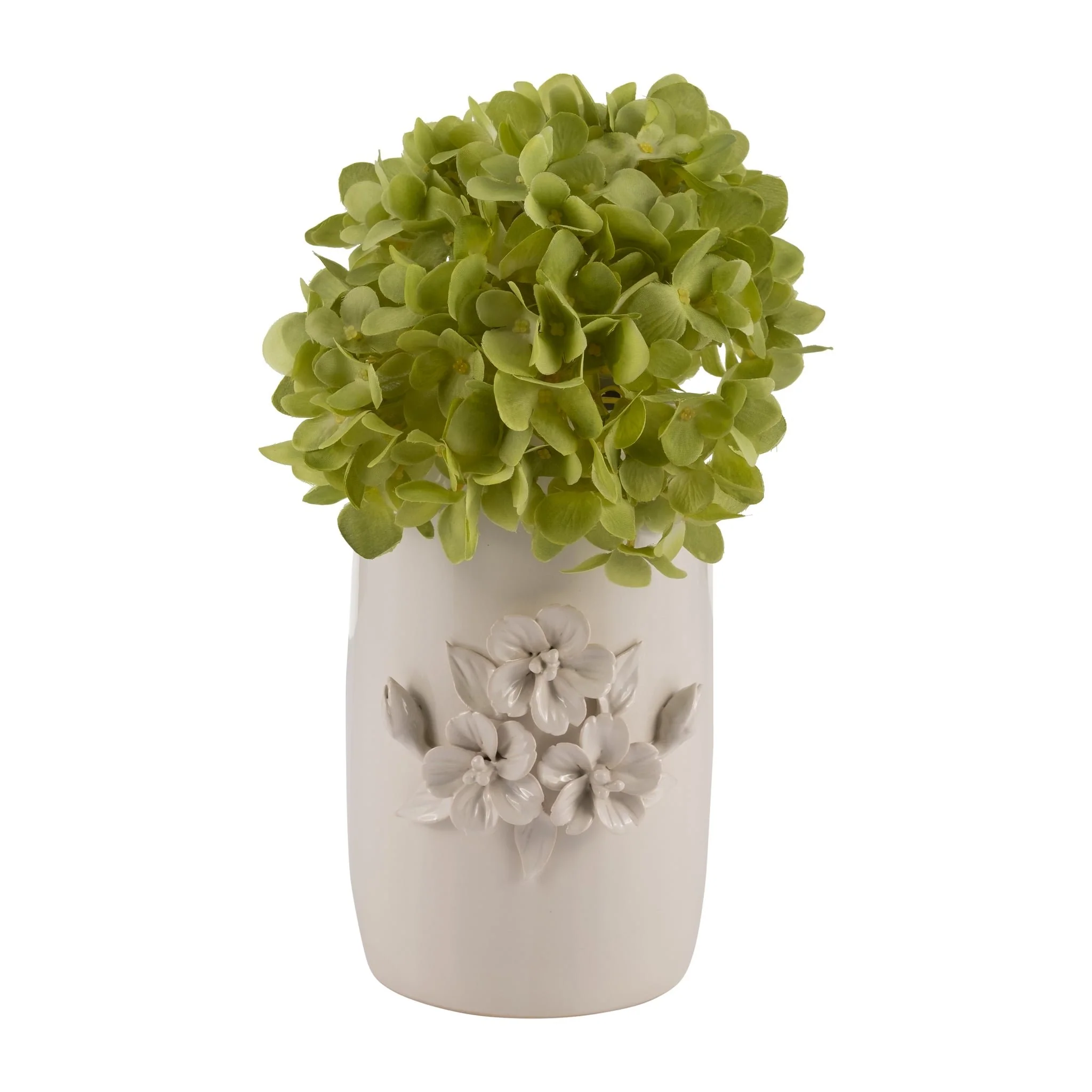 Cer, 8"h Flower Bunch Vase, Ivory - Image 4