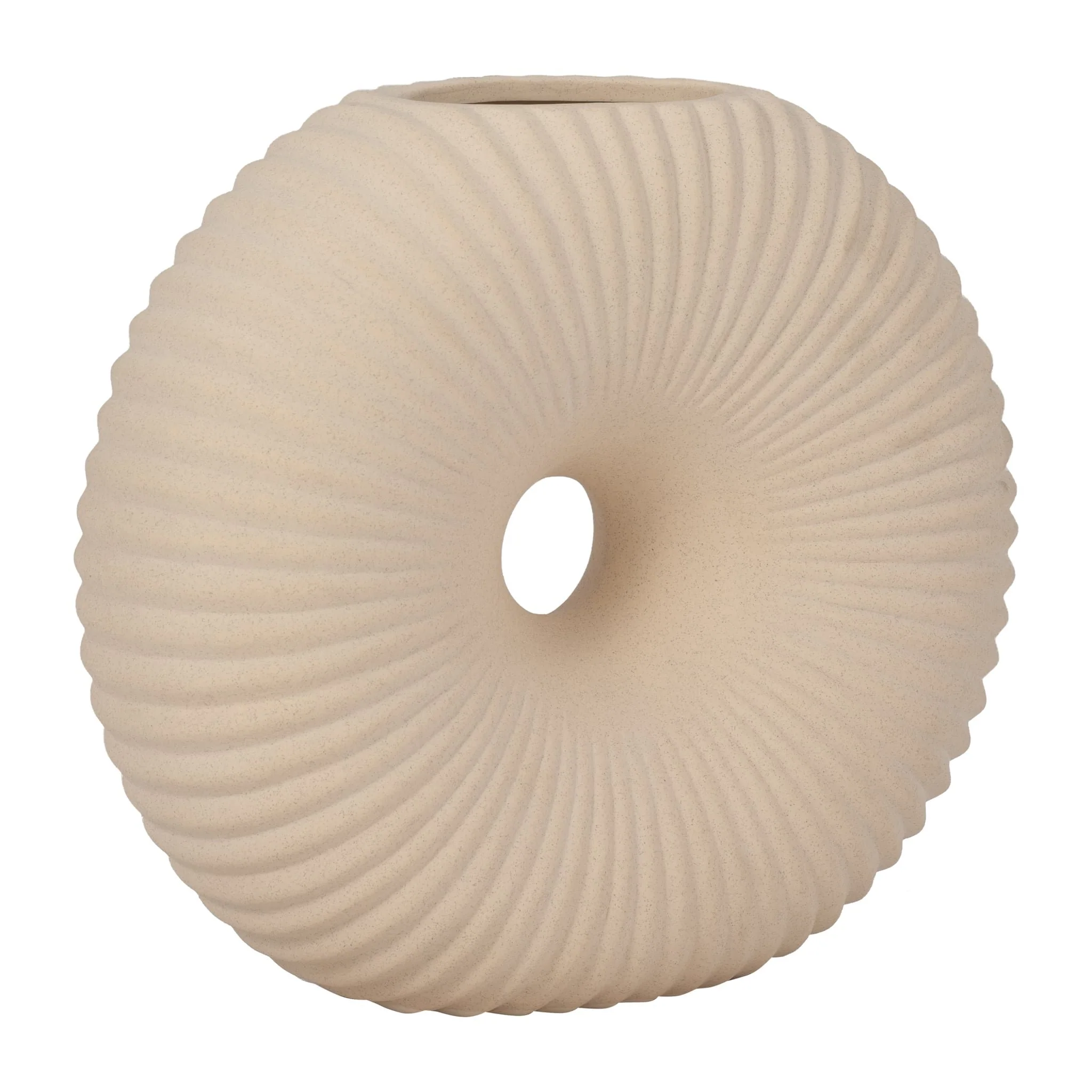 Cer, 9" Donut Hole Vase, Cotton - Image 3