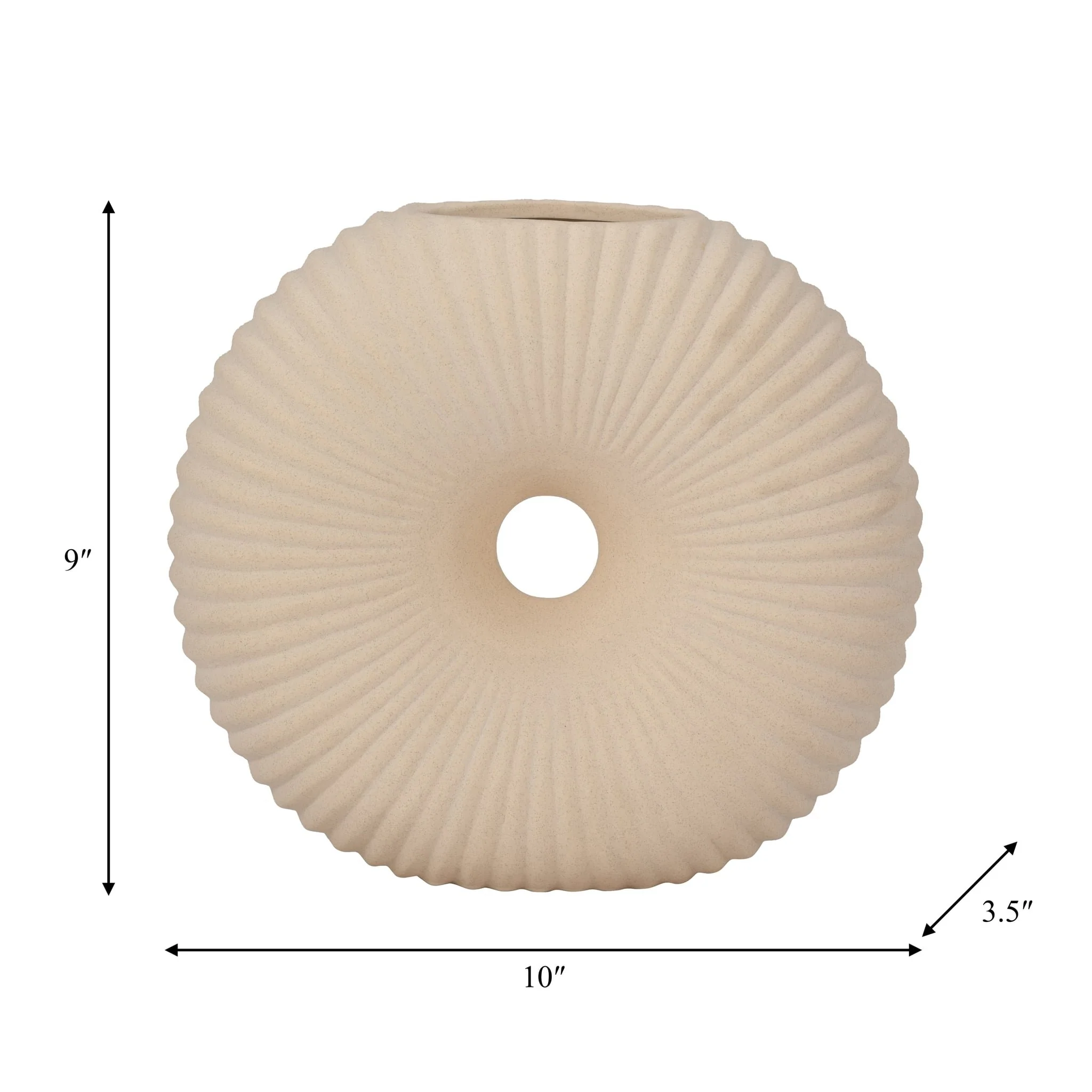 Cer, 9" Donut Hole Vase, Cotton - Image 8