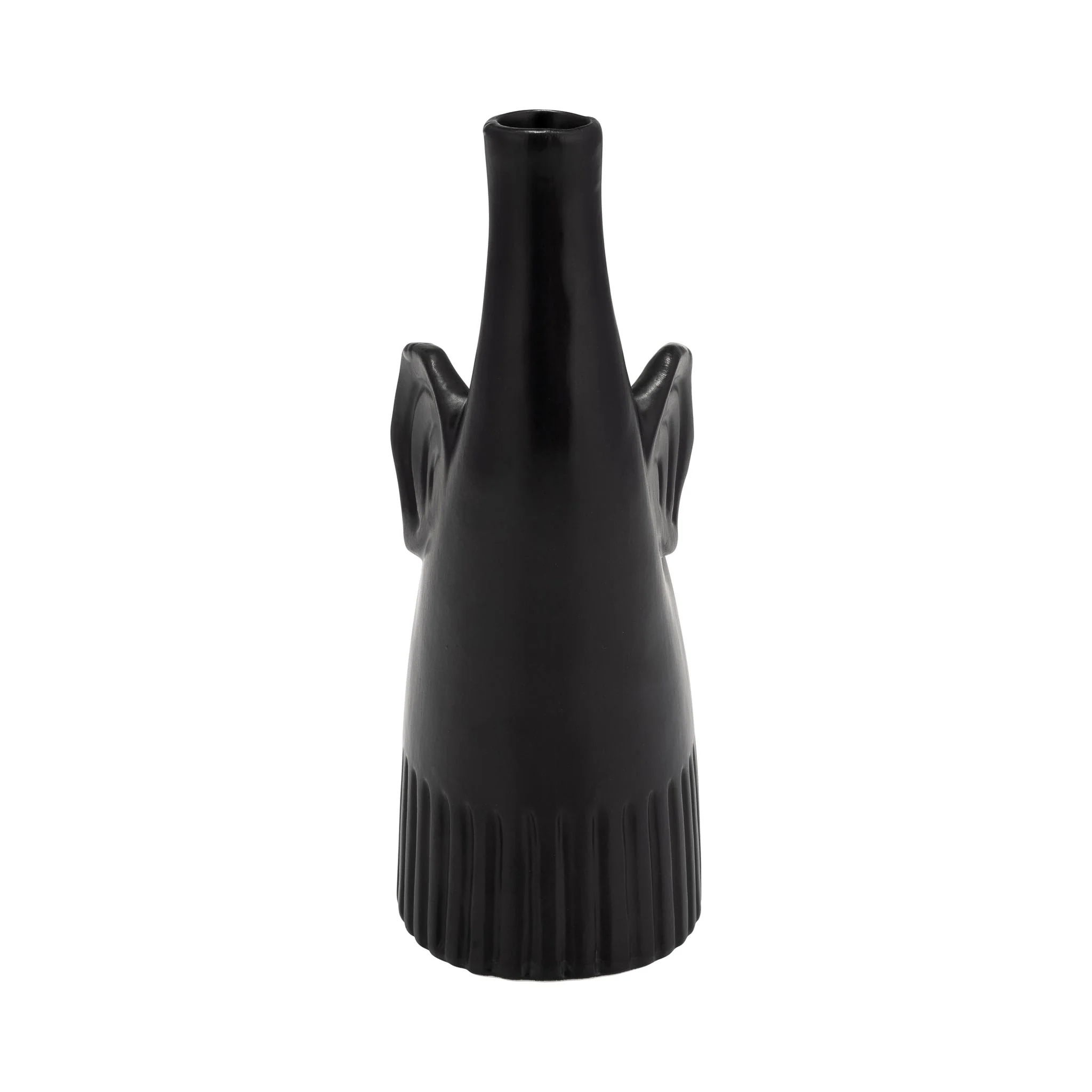 Cer,9",elephant Deco,matte Black - Image 2