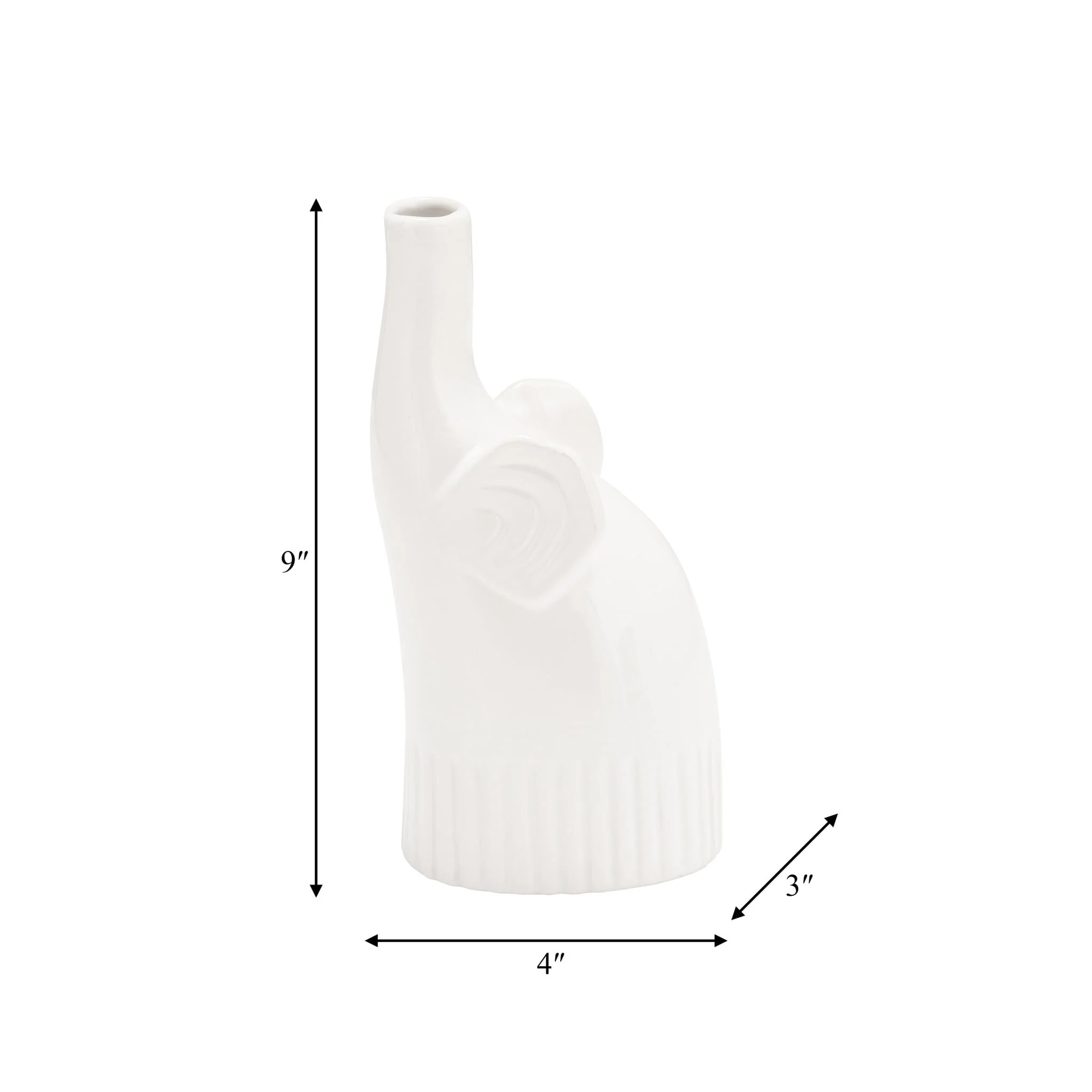 Cer,9",elephant Deco,white - Image 9