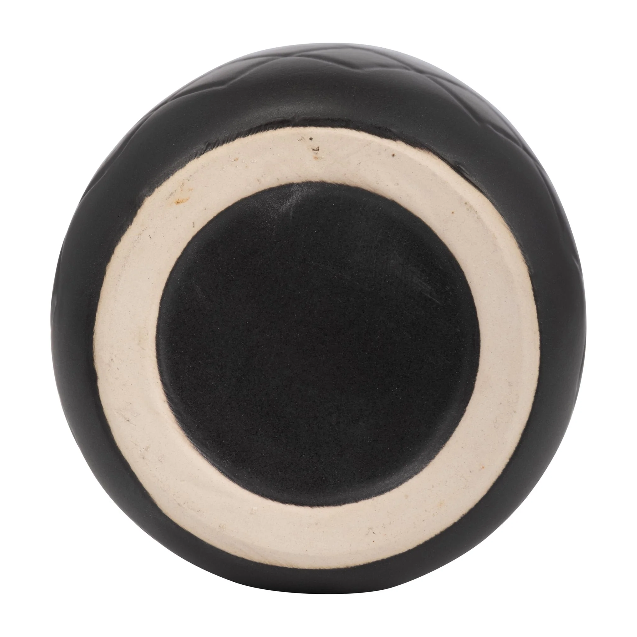 Cer, 9" Plaid Textured Vase, Black - Image 7