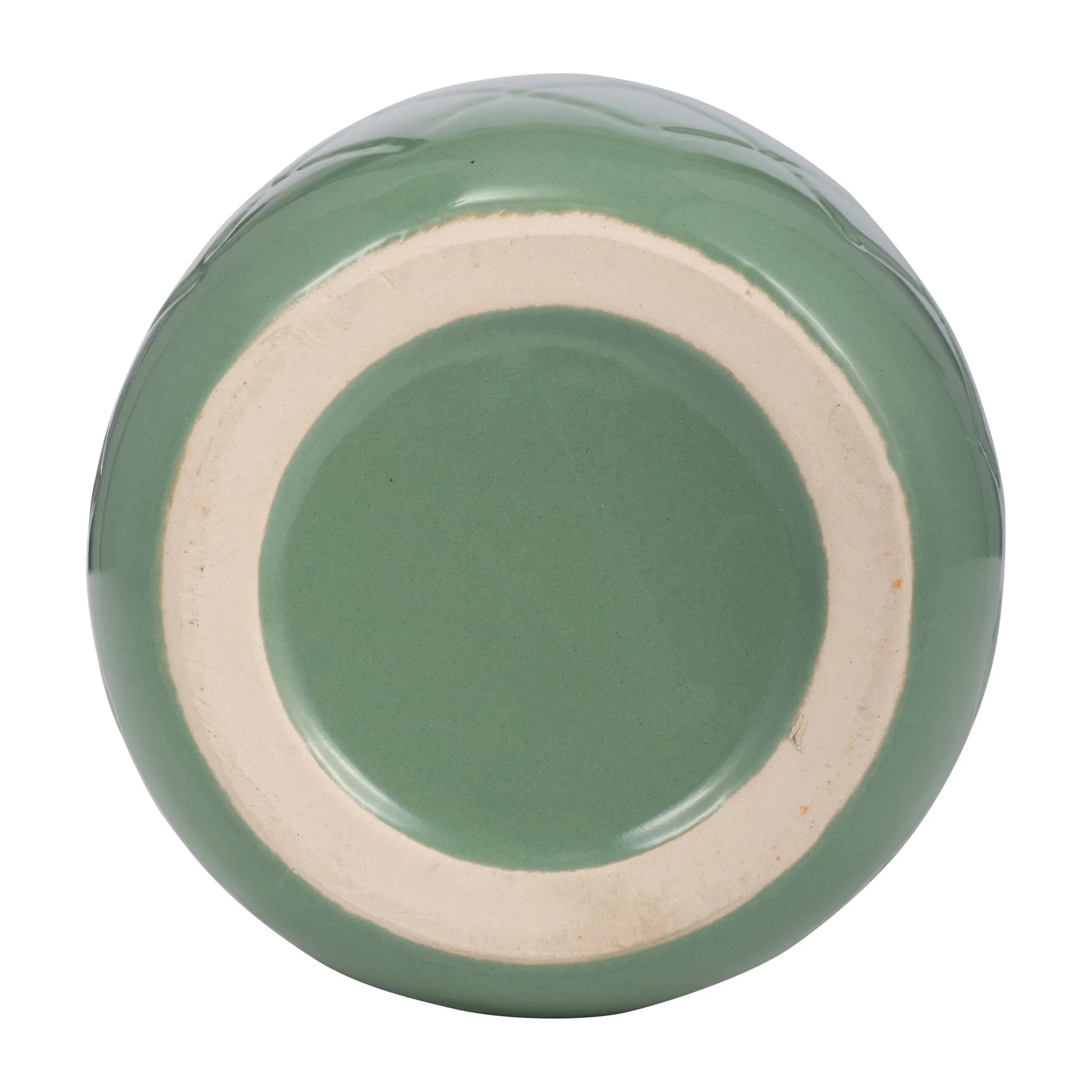 Cer, 9" Plaid Textured Vase, Dark Sage - Image 7
