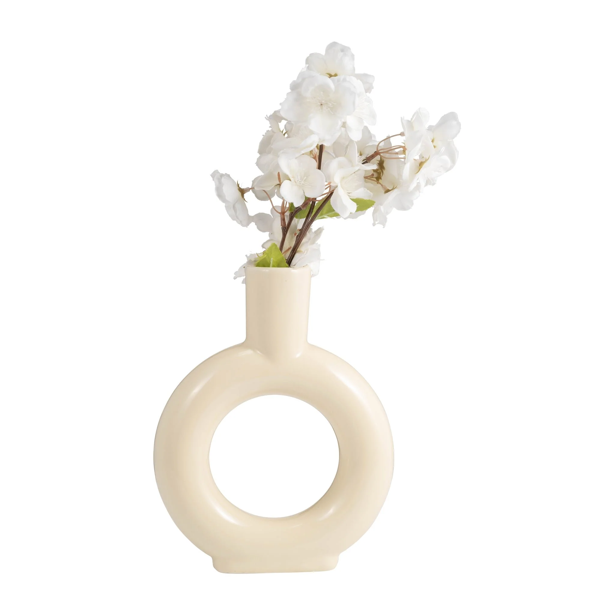 Cer, 9" Round Cut-out Vase, Cotton - Image 4