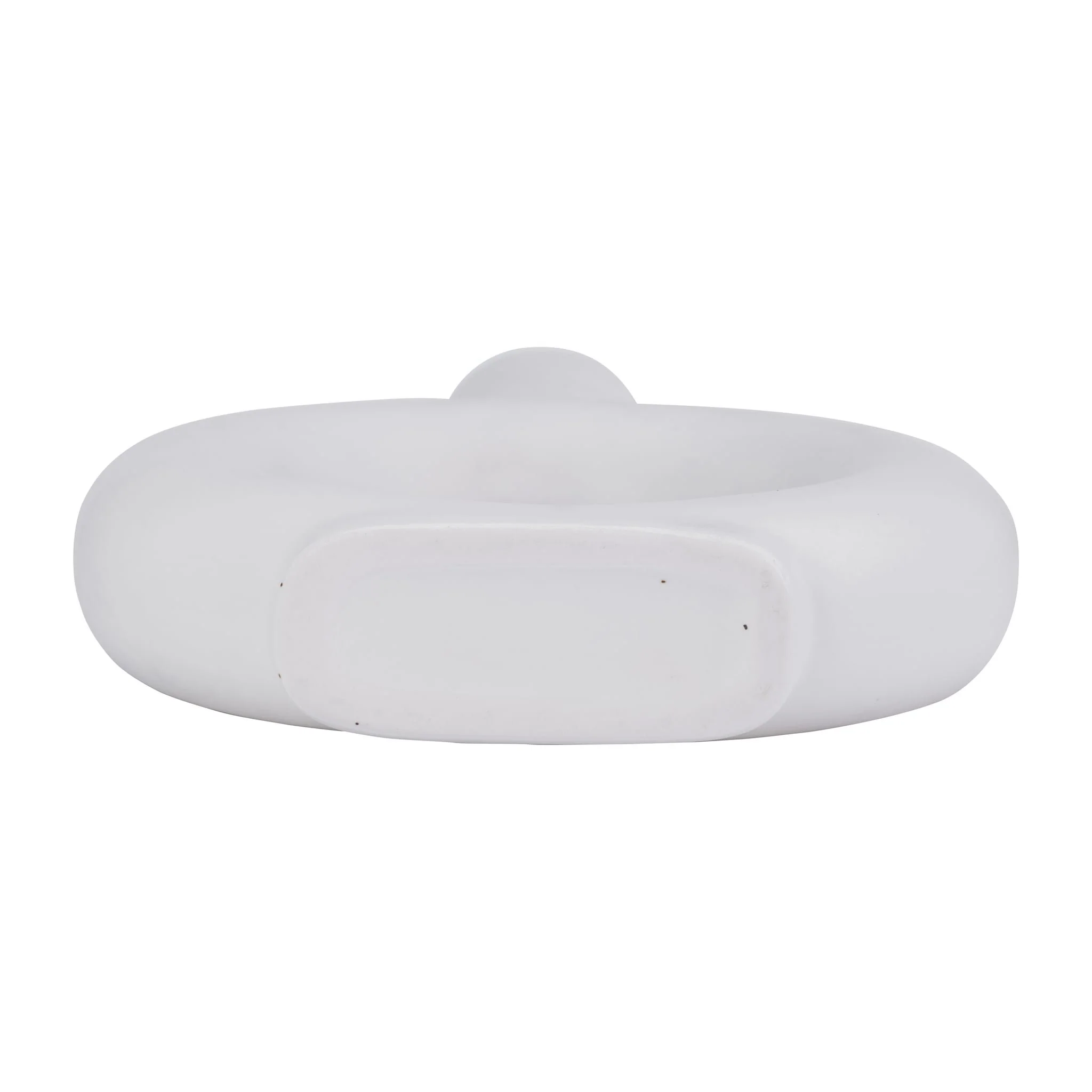 Cer, 9" Round Cut-out Vase, White - Image 7