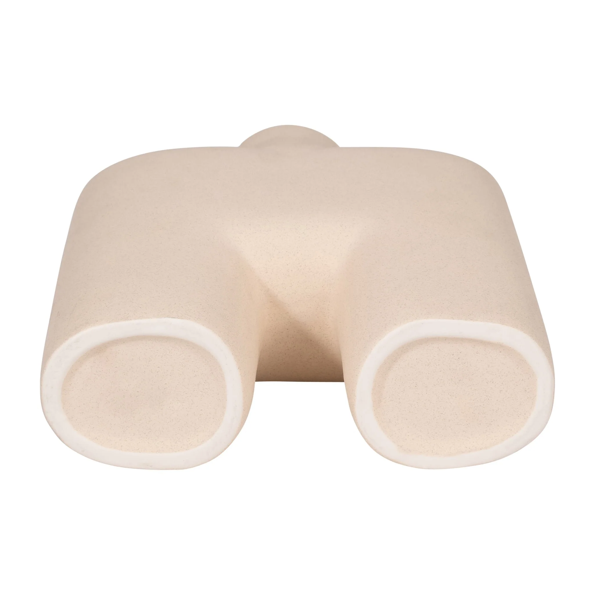 Cer, 9" Square Shape Vase, Ivory - Image 7