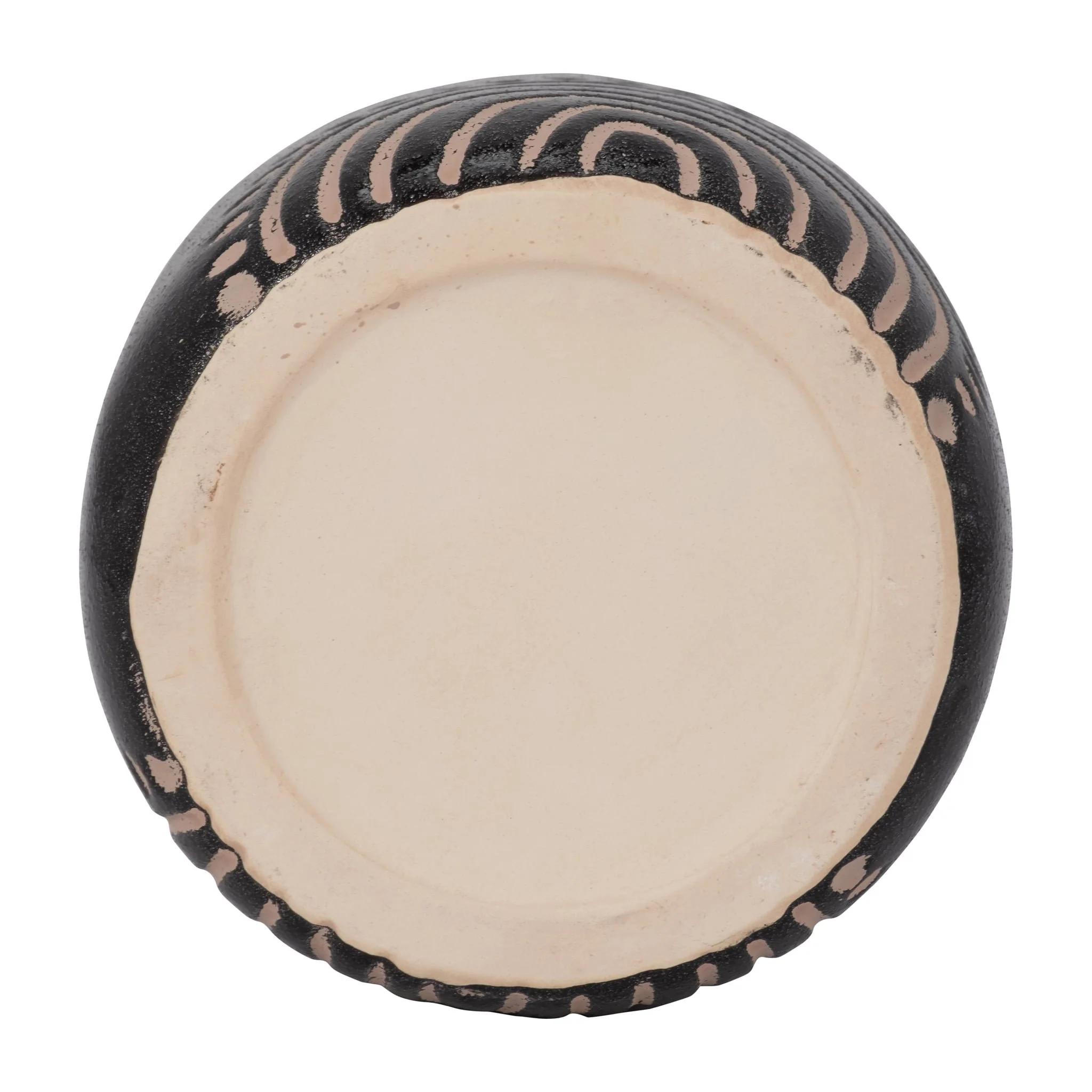 Cer, 9" Tribal Arch Vase, Black/tan - Image 6