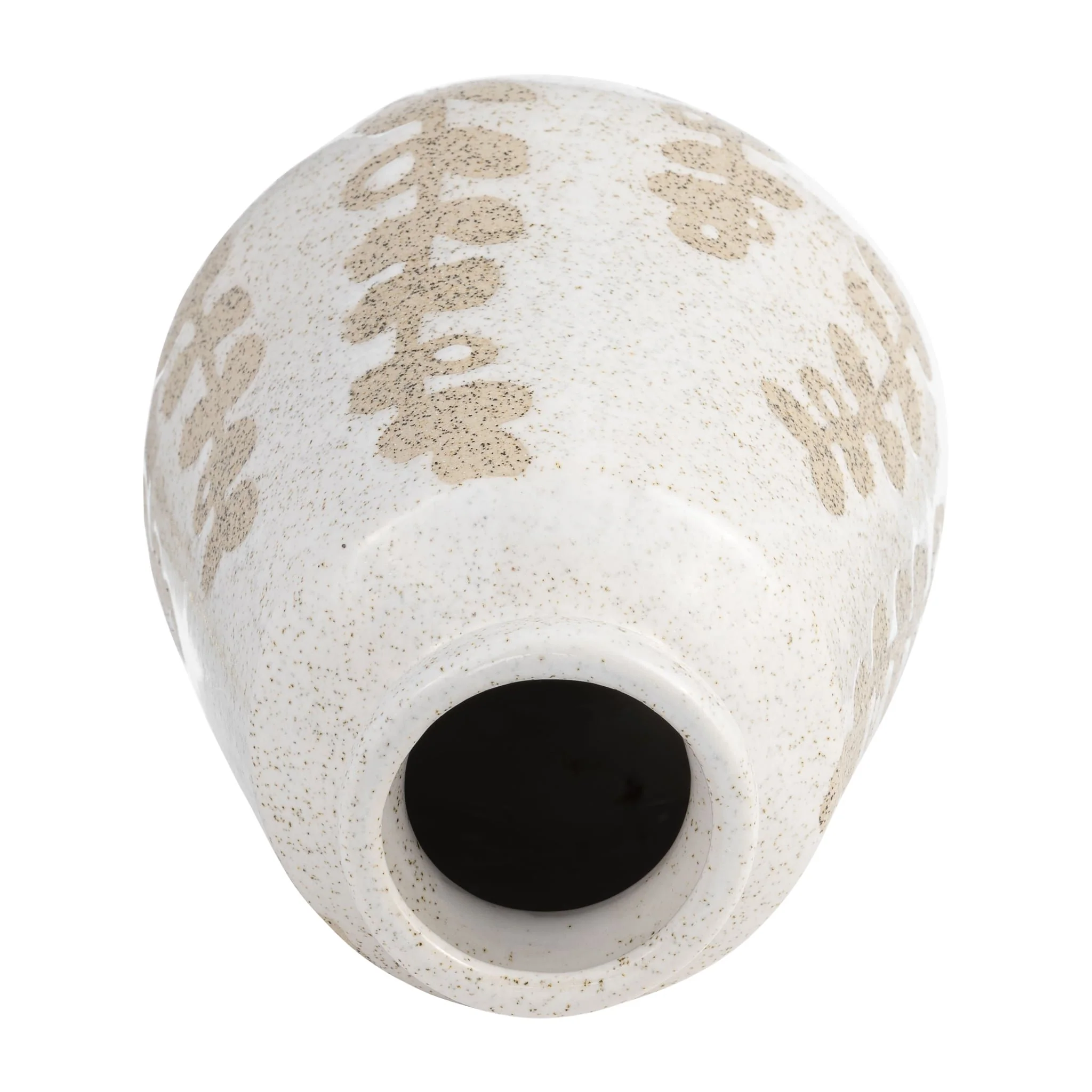 Cer, 9"h Botanical Vase, Ivory - Image 5