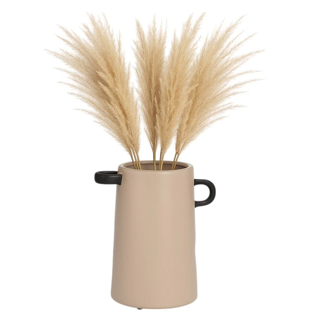 Cer, 9"h Eared Vase, Irish Cream - Image 2