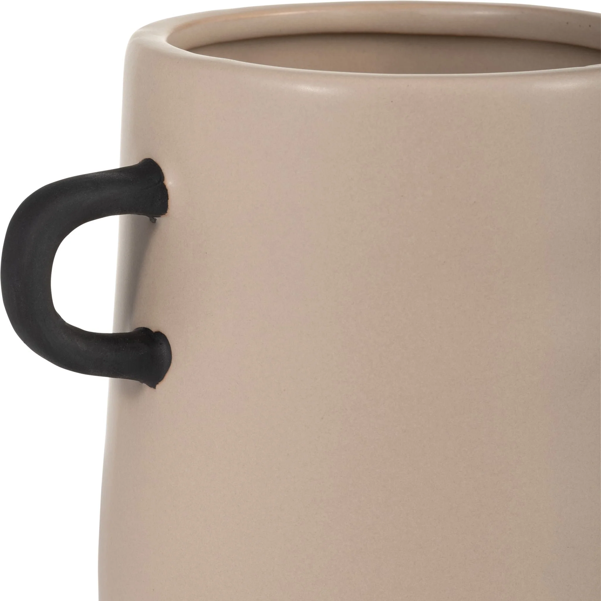 Cer, 9"h Eared Vase, Irish Cream - Image 6