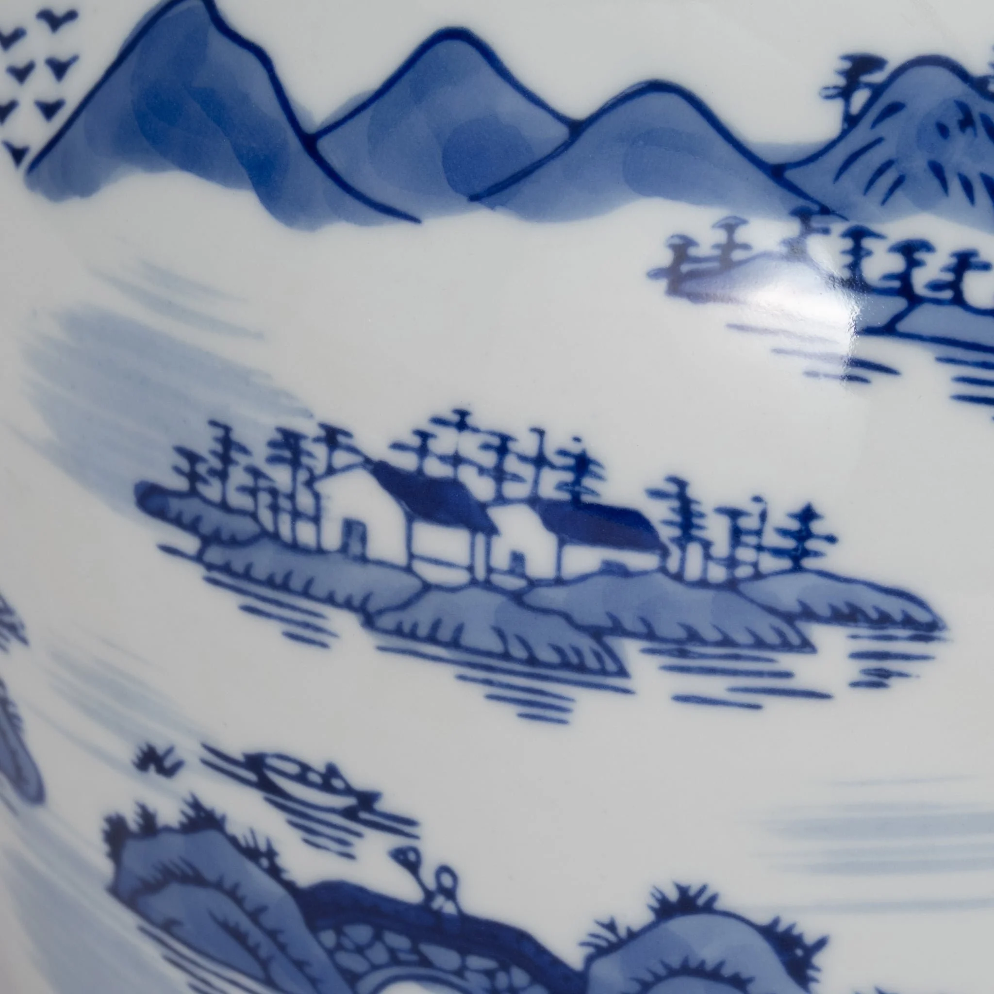 Cer, 9"h Rounded Jar W/ Lid, Blue - Image 5