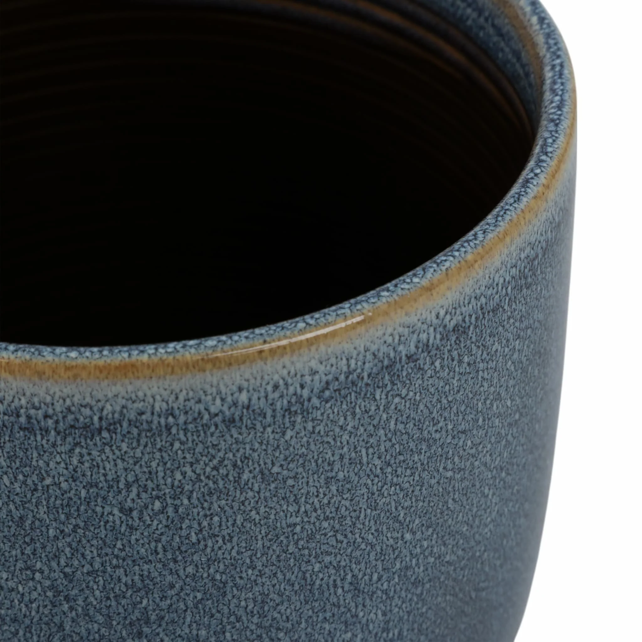 Cer, S/2 5/6" Planter W/ Saucer,  Aqua - Image 7