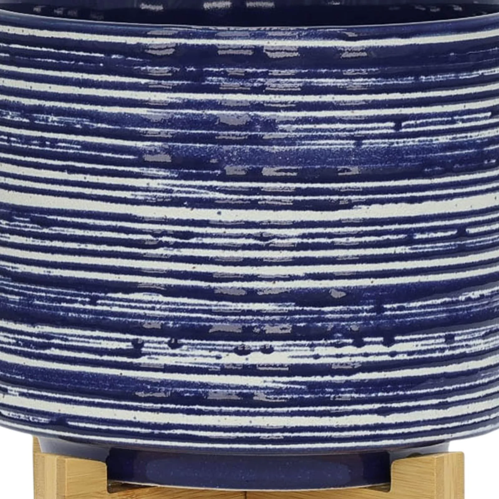 Cer, S/2 5/8" Planter On Stand, Blue - Image 7