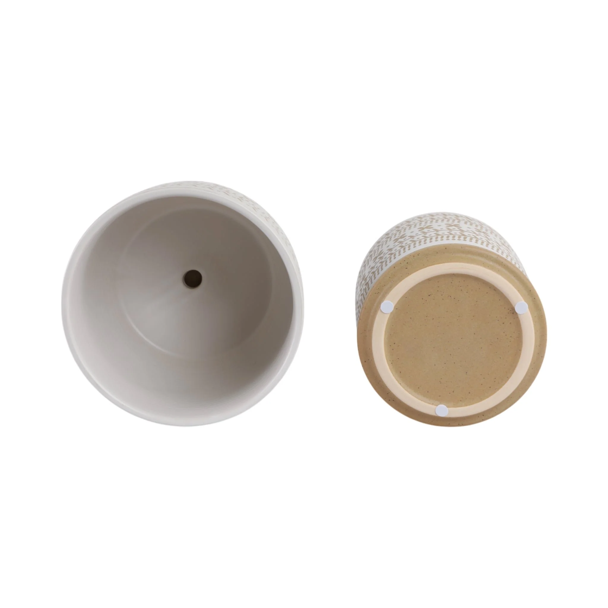 Cer?s/2  6/8" Planter W/ Saucer, Brown - Image 7