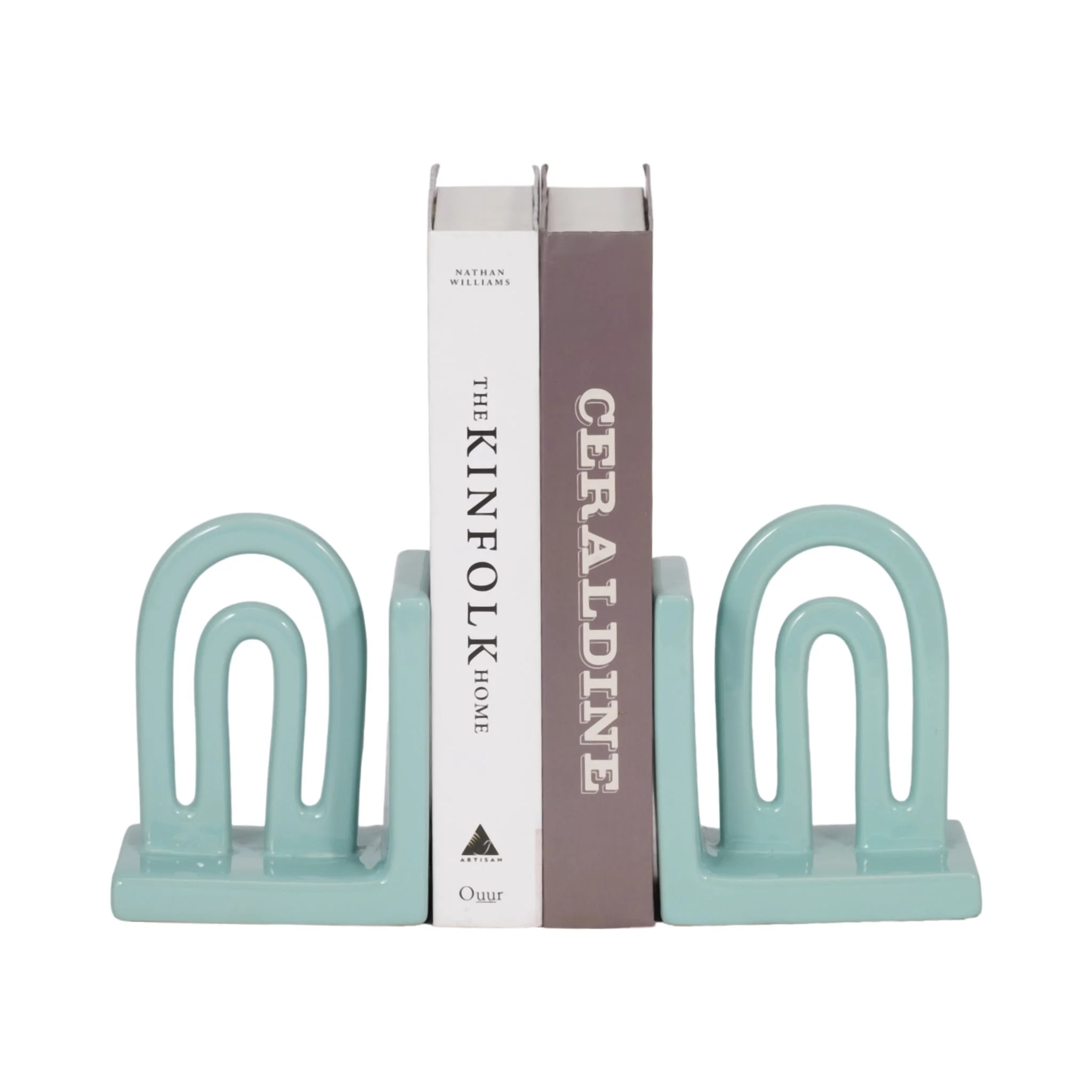 Cer,s/2 6" Arch Bookends, Mint - Image 2