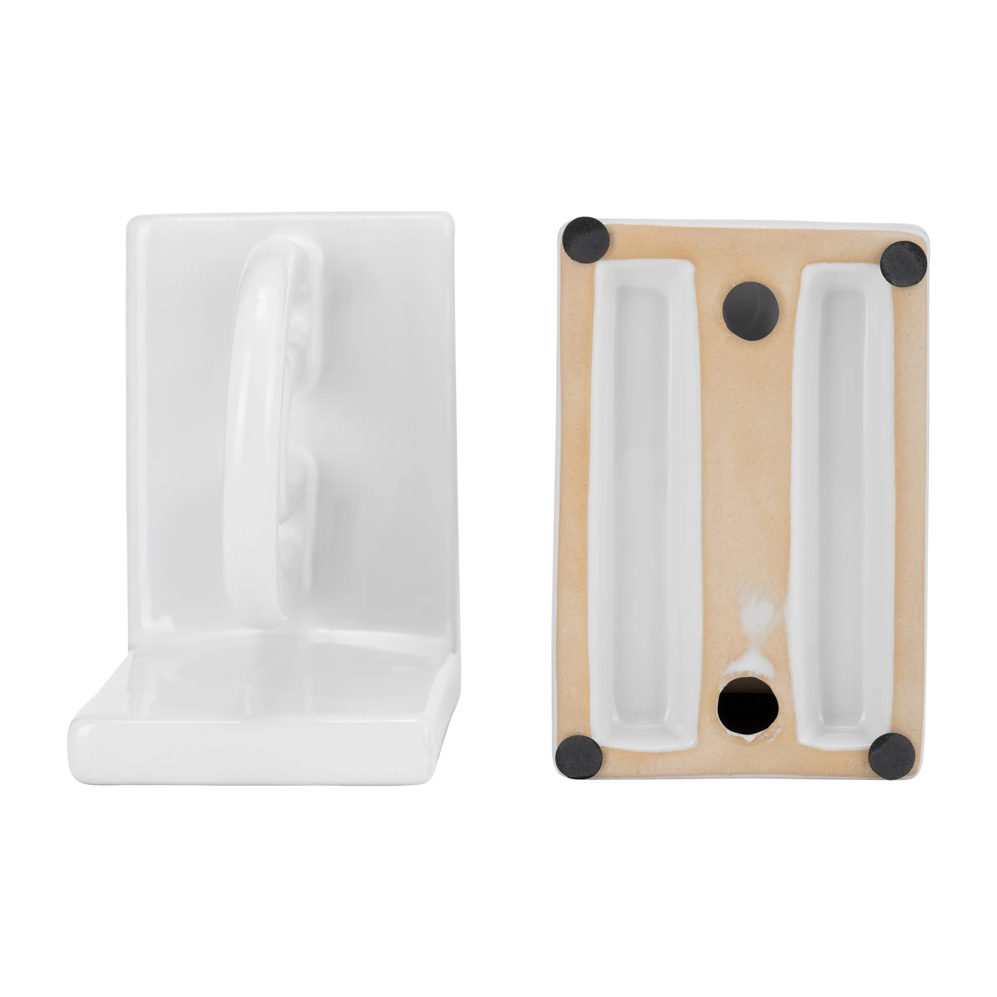 Cer,s/2 6" Arch Bookends, White - Image 7