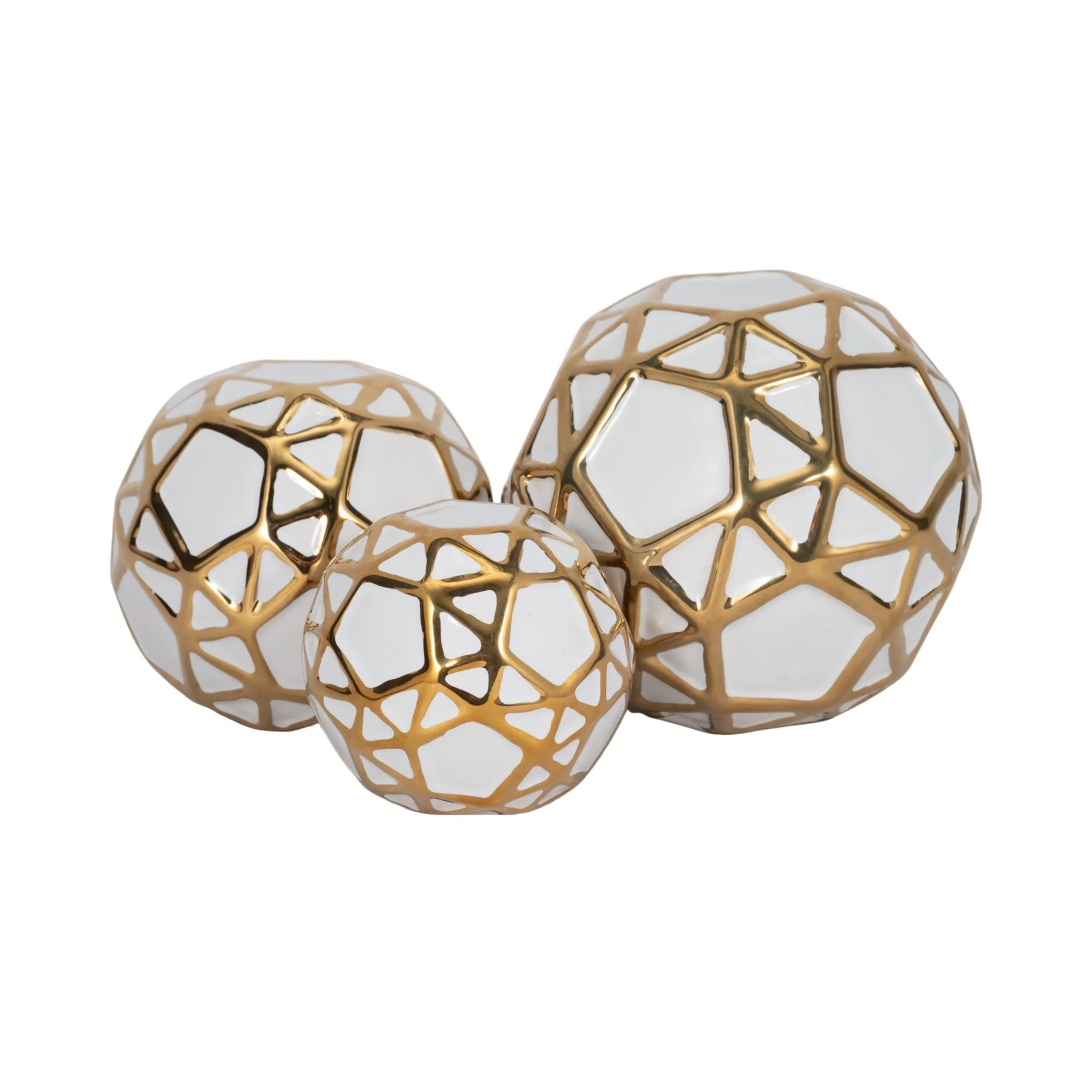 Cer, S/3 4/5/6", Orbs White/gold - Image 3