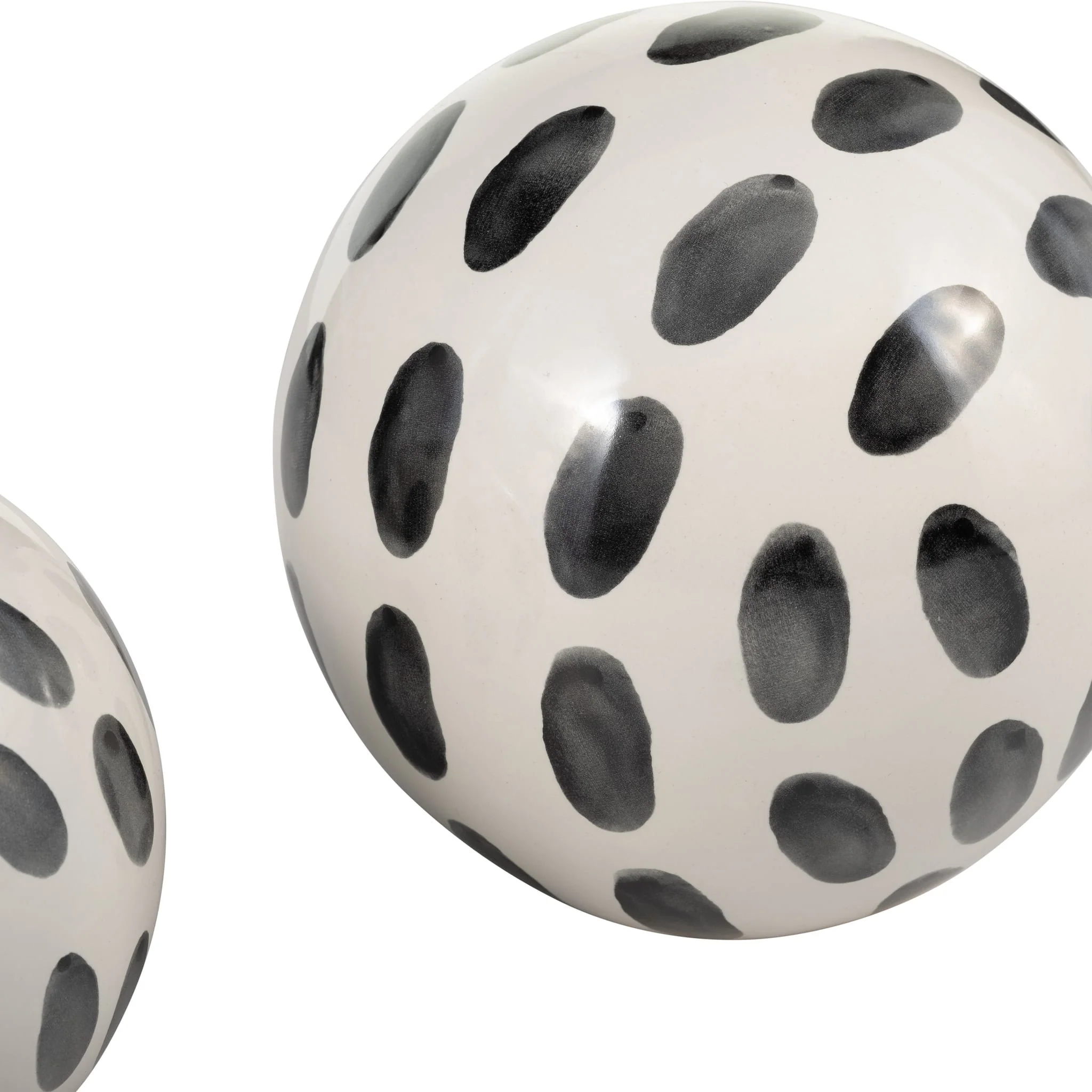 Cer, S/3 4/5/6" Spotted Orbs, Blk/wht - Image 5