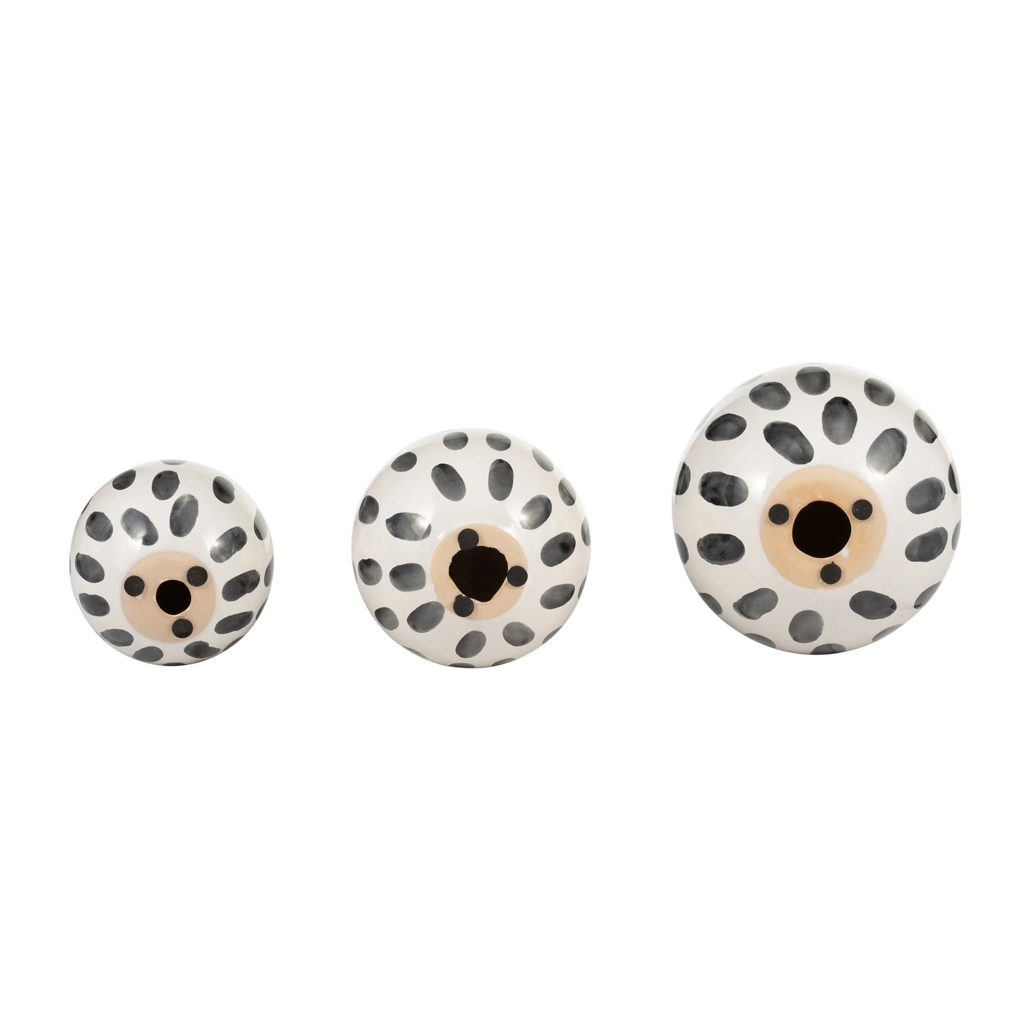 Cer, S/3 4/5/6" Spotted Orbs, Blk/wht - Image 7