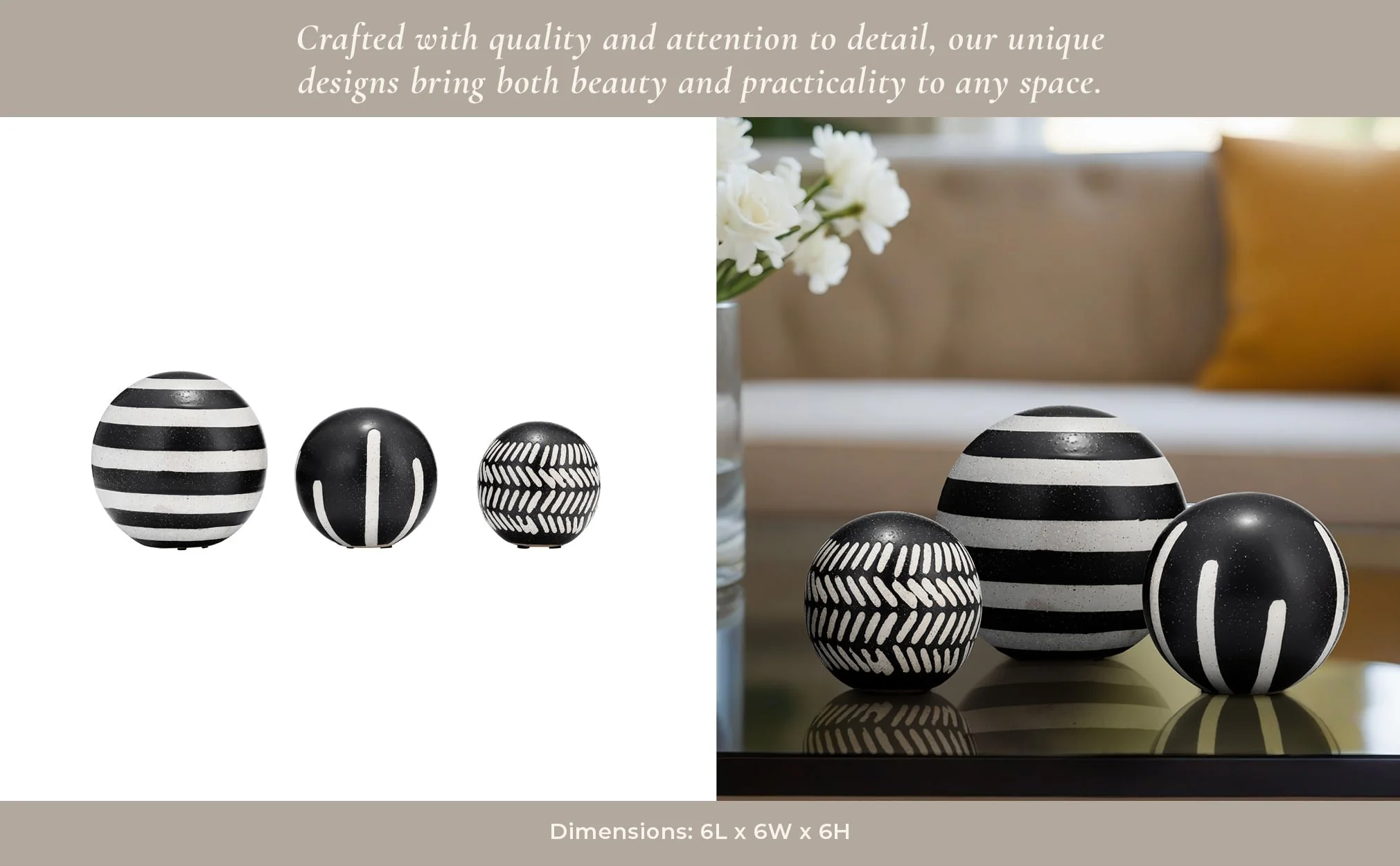 Cer, S/3 4/5/6", Tribal Orbs, Blk/ivory - Image 13