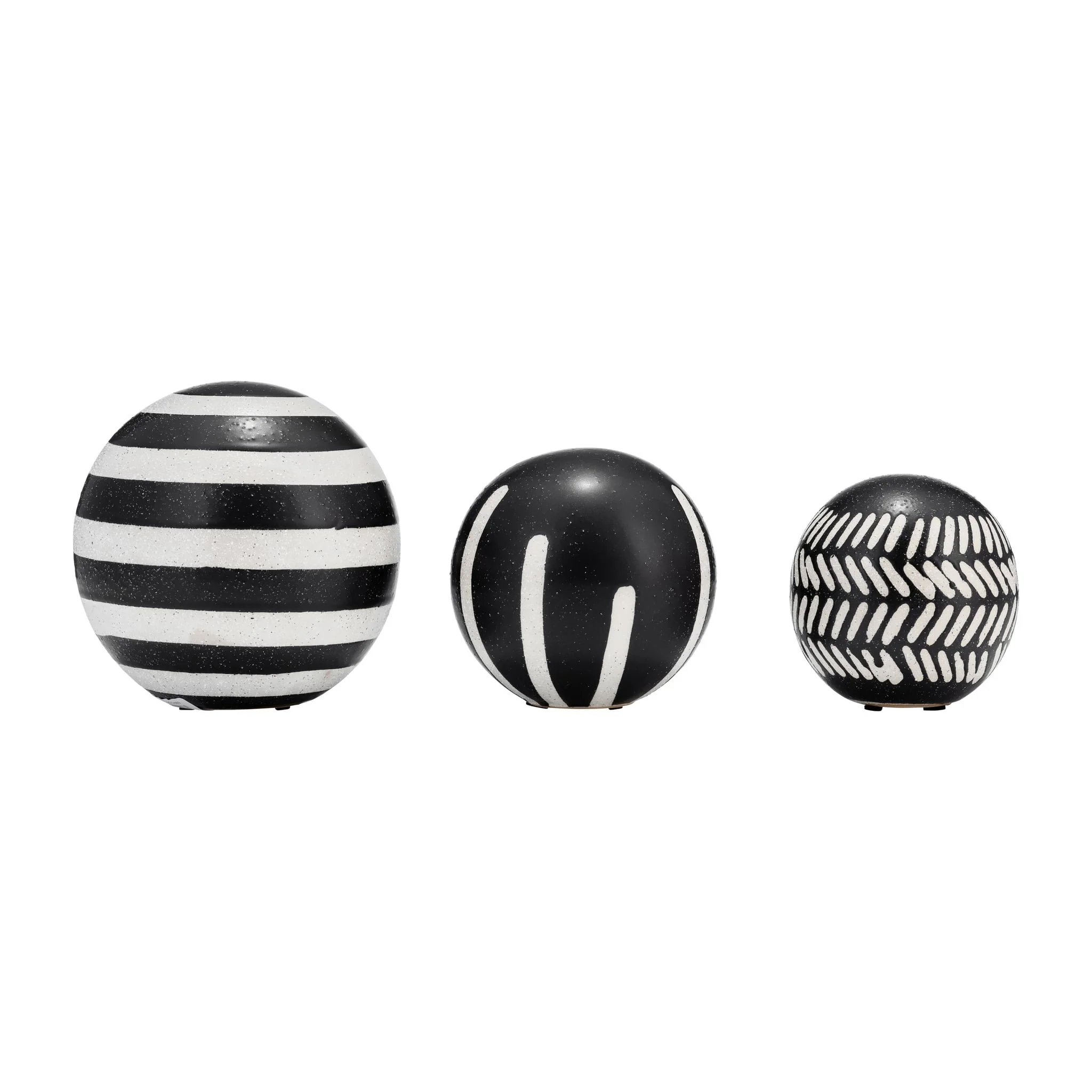 Cer, S/3 4/5/6", Tribal Orbs, Blk/ivory - Image 2