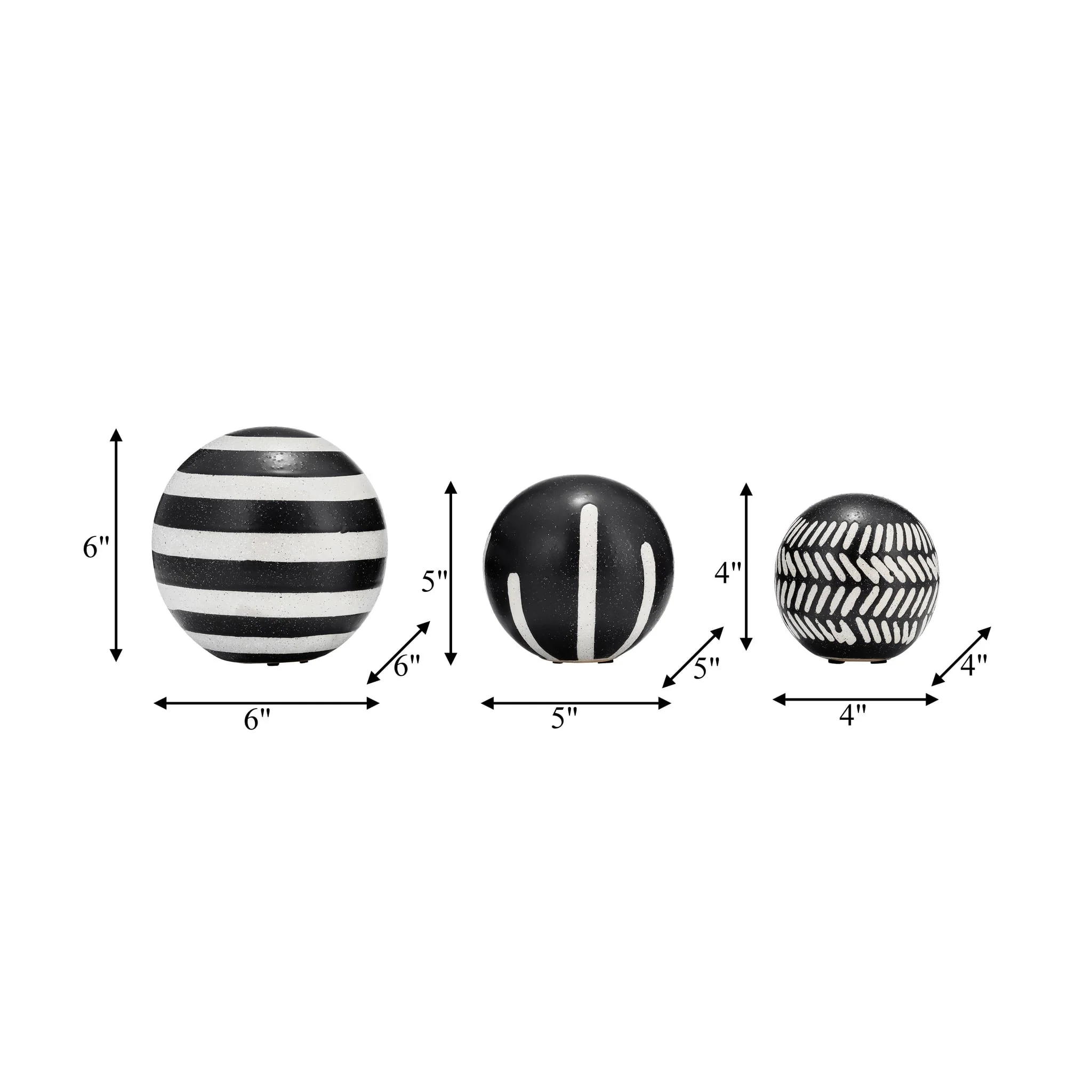 Cer, S/3 4/5/6", Tribal Orbs, Blk/ivory - Image 9