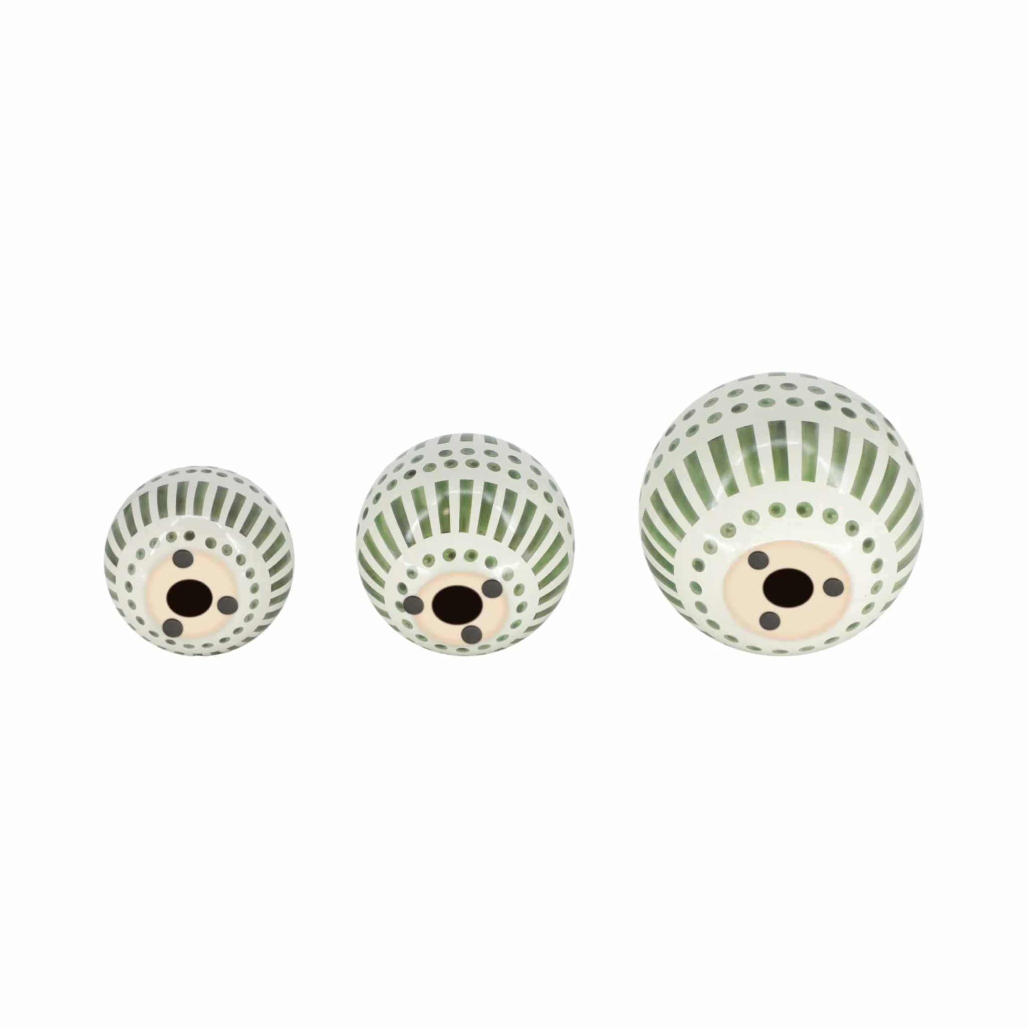 Cer, S/3 6/5/4" Orbs, Drk Sage Green - Image 6
