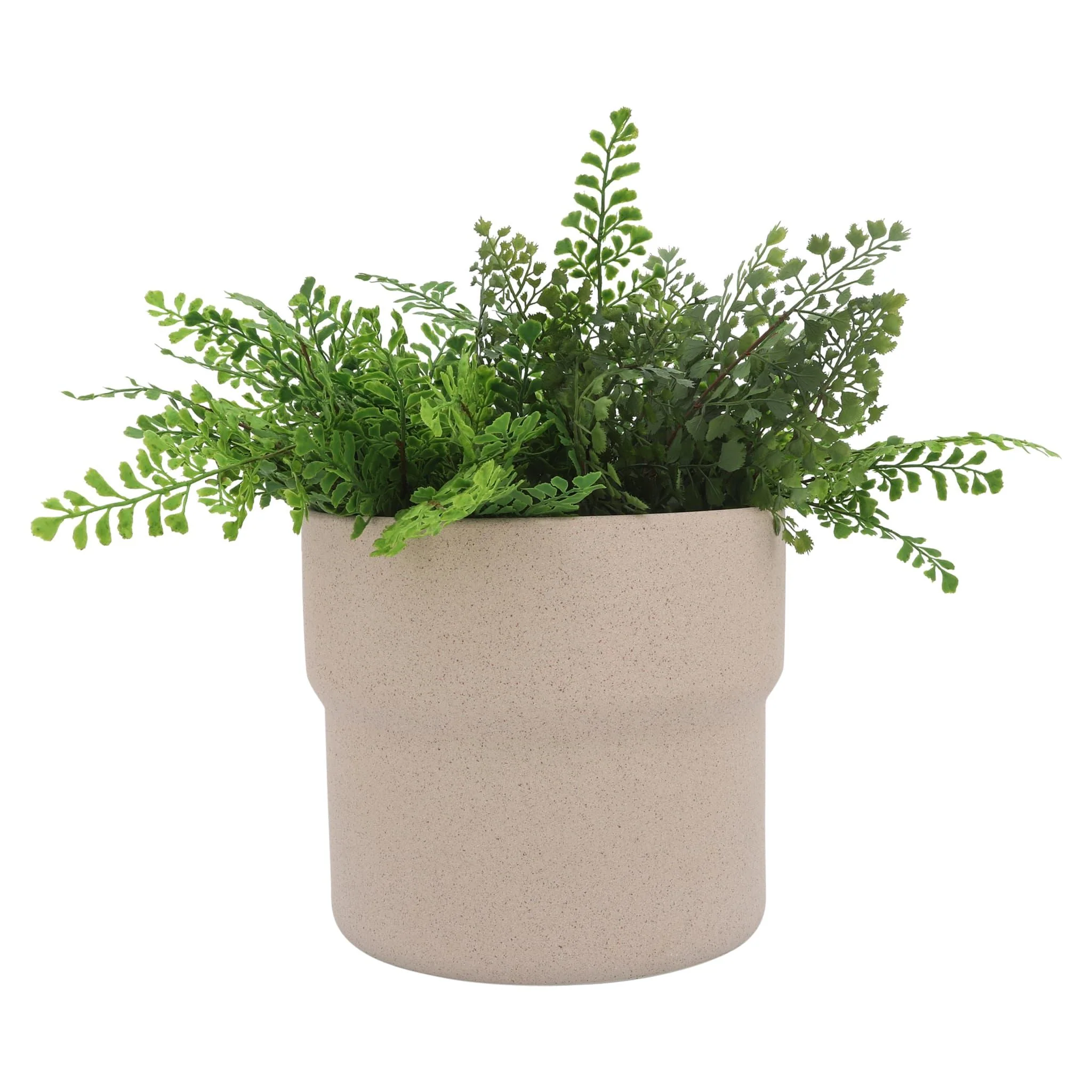 Cer, S/3 7/9/10"d Mushroom Planters, Tan - Image 4