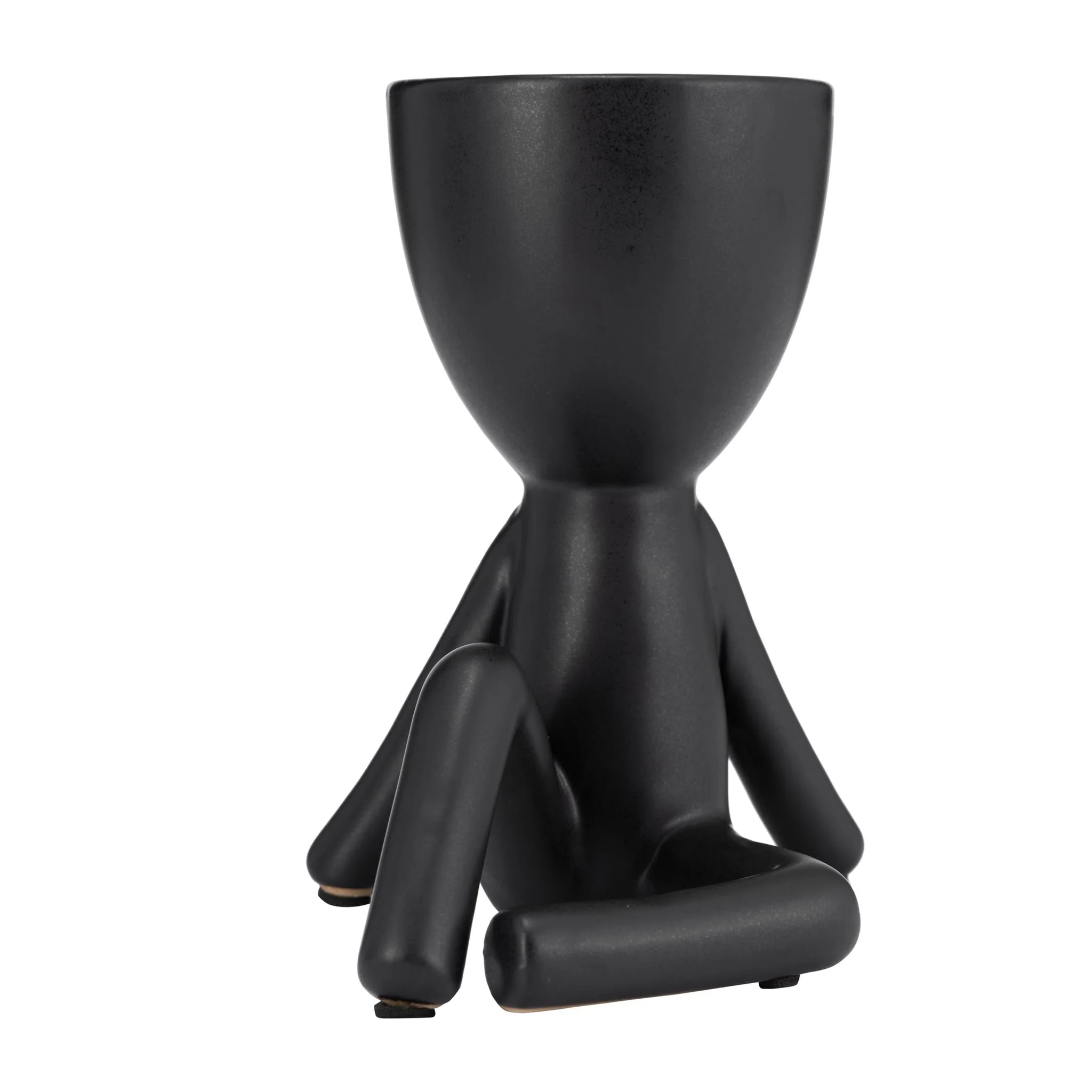 Cer, S/3 8" Sitting Humans, Black - Image 5