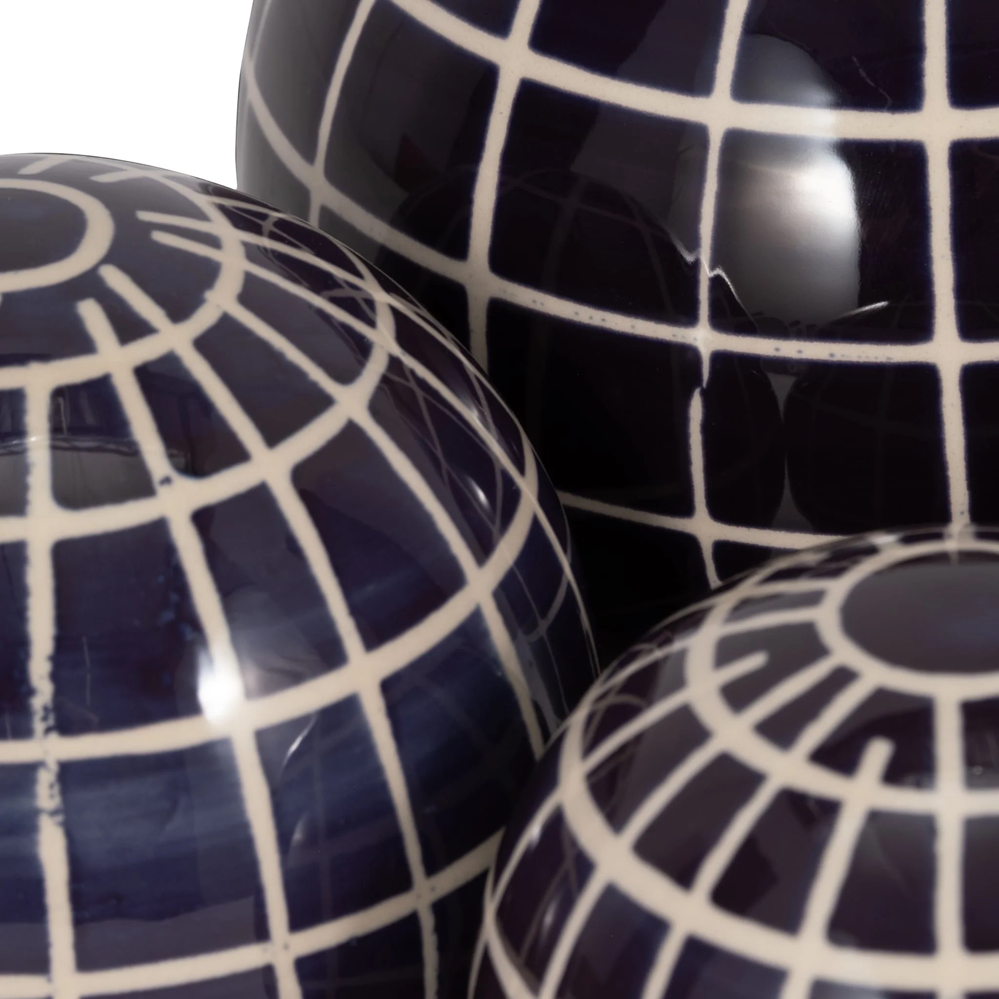 Cer, S/3 Checkered Orbs, 4/5/6" Blue - Image 4