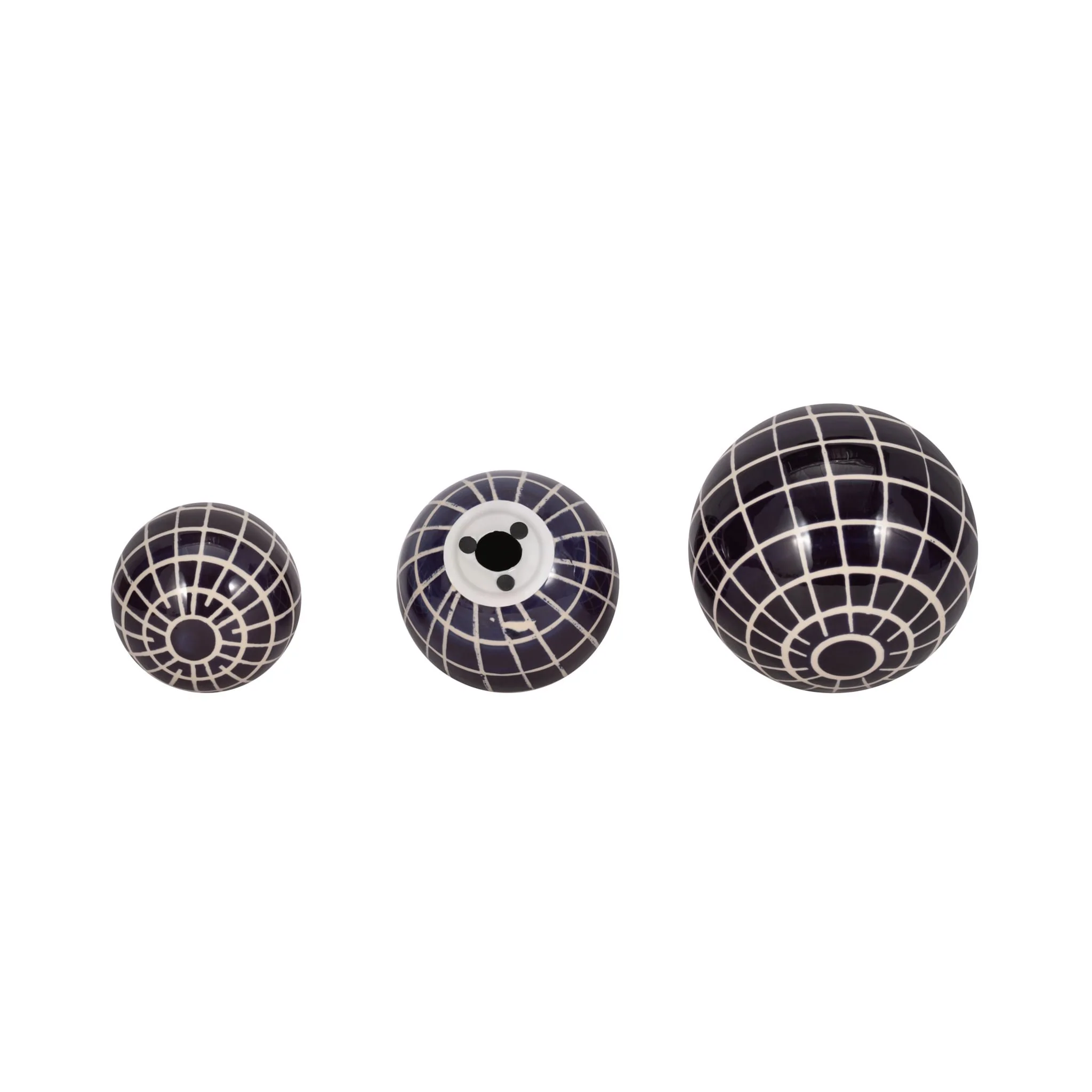 Cer, S/3 Checkered Orbs, 4/5/6" Blue - Image 5