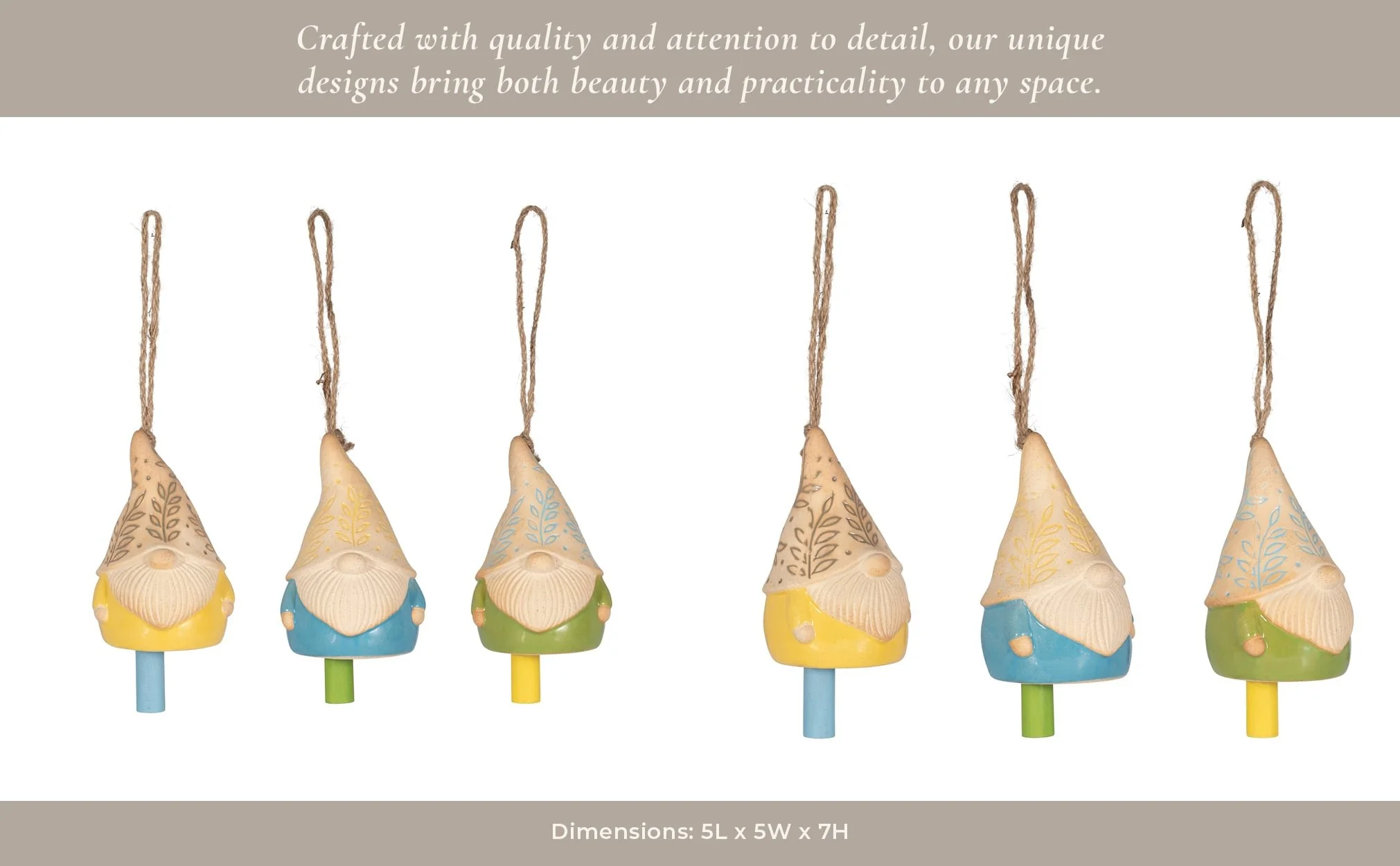 Cer, S/3 Gnome Bells, Multi - Image 11