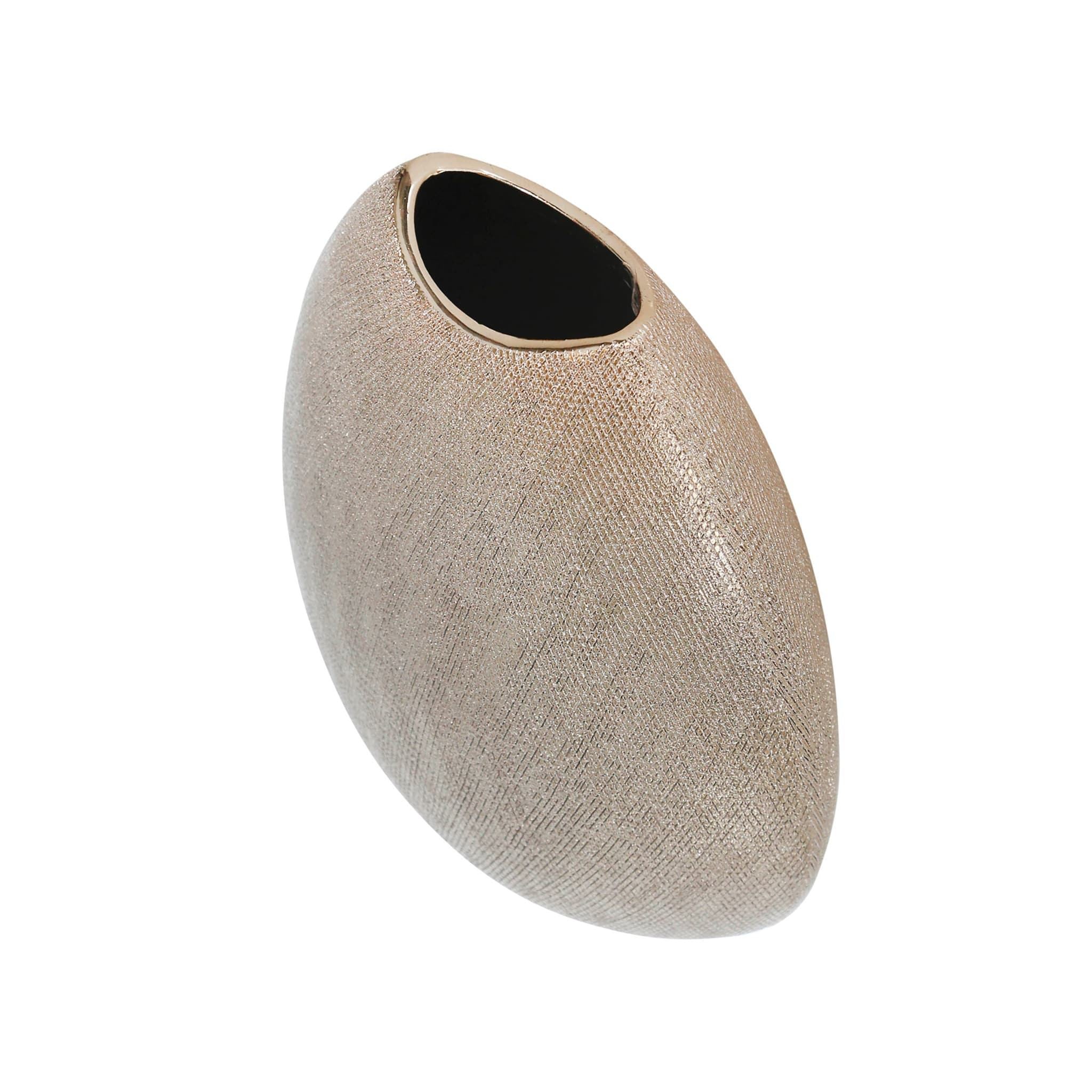 Ceramic 11" Vase, Champagne - Image 4