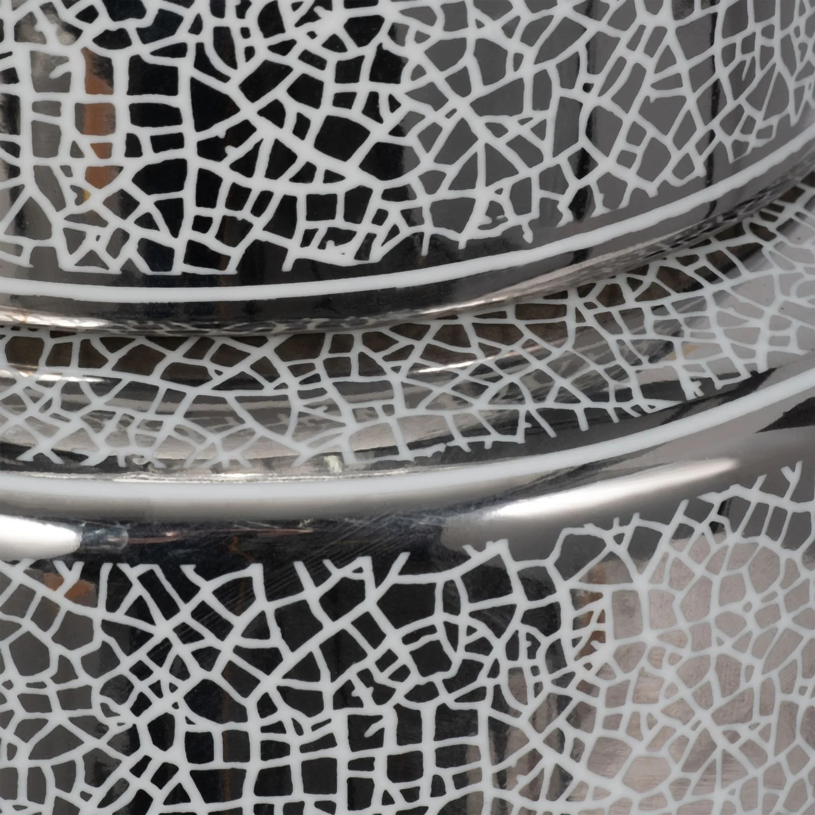 Ceramic 12" Jar, Crackle Silver - Image 5