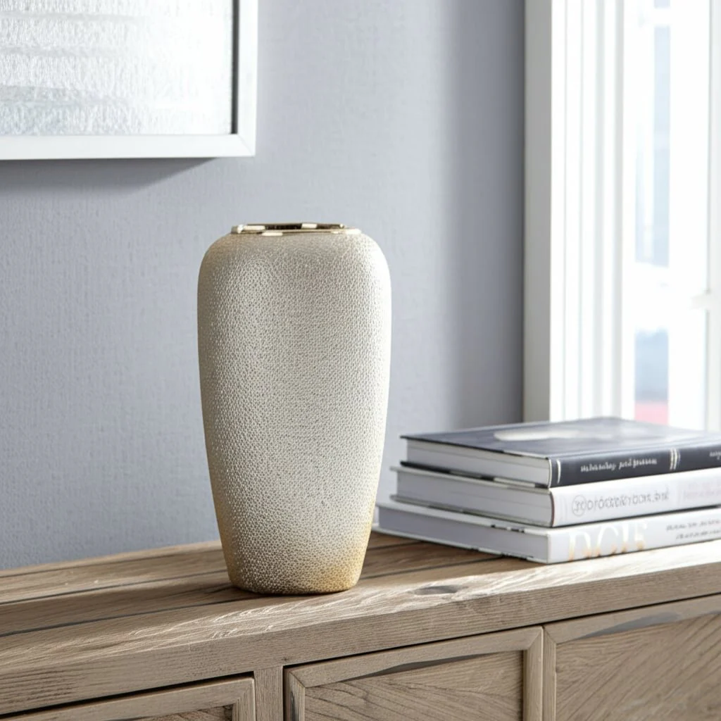 Ceramic 12" Vase, Champagne - Image 13