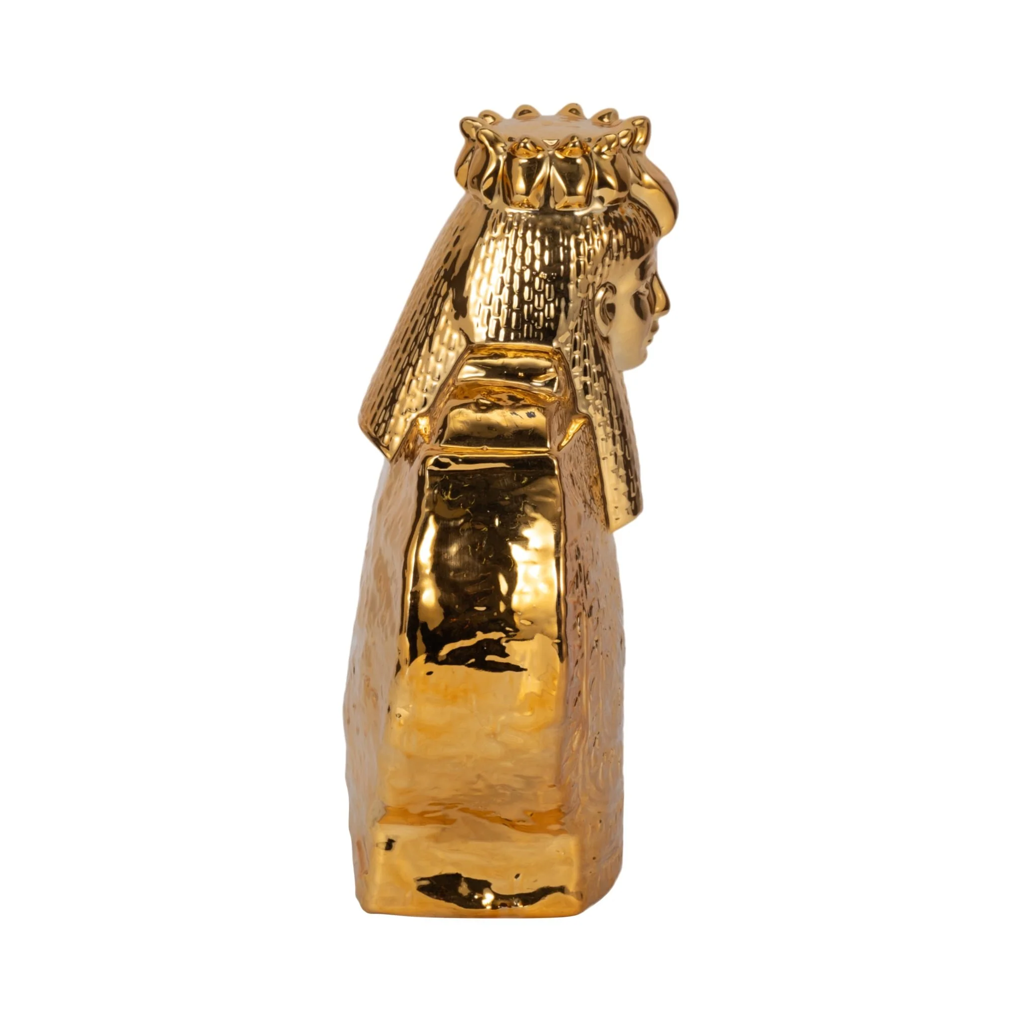 Ceramic 14" Table Top Sculpture, Gold - Image 3