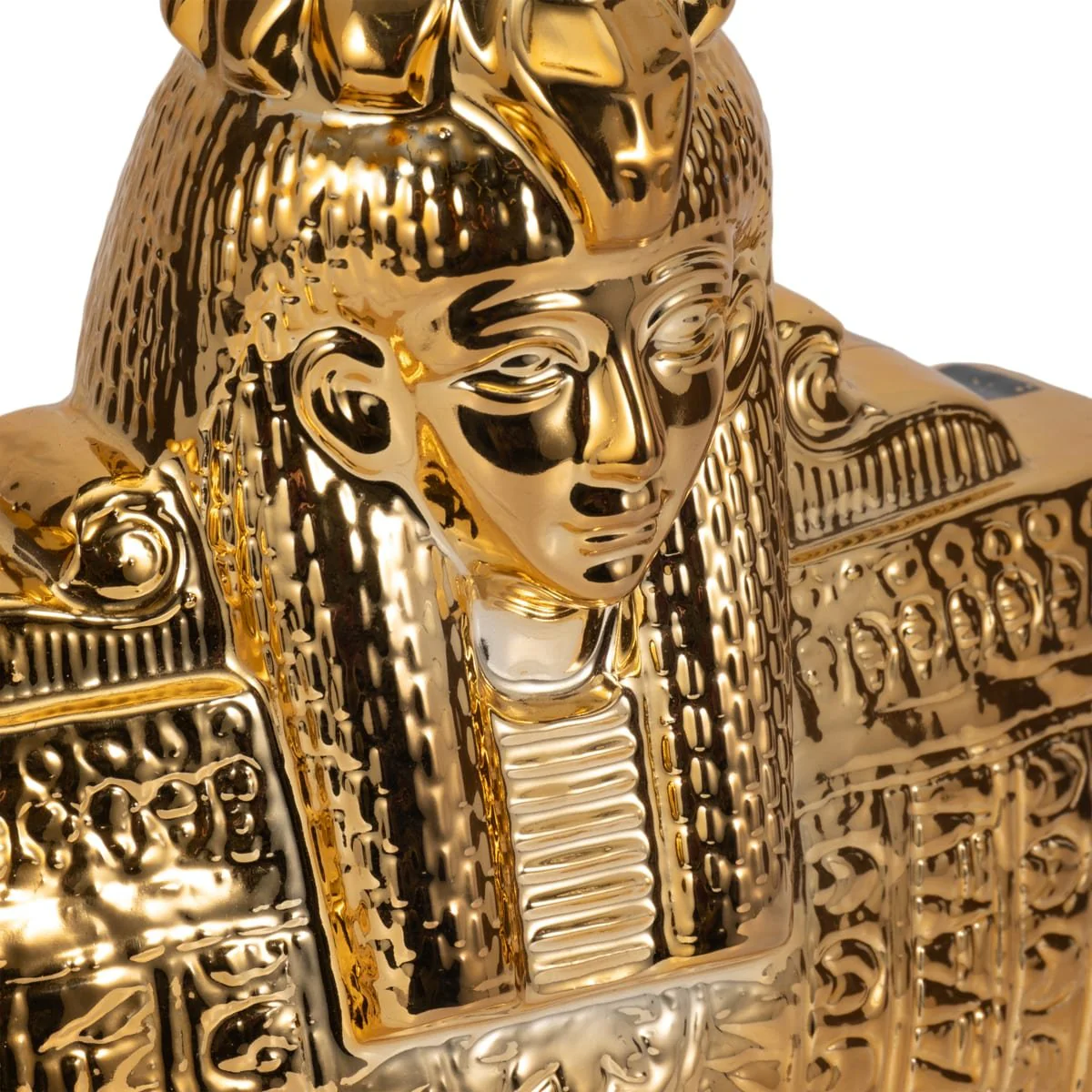 Ceramic 14" Table Top Sculpture, Gold - Image 5