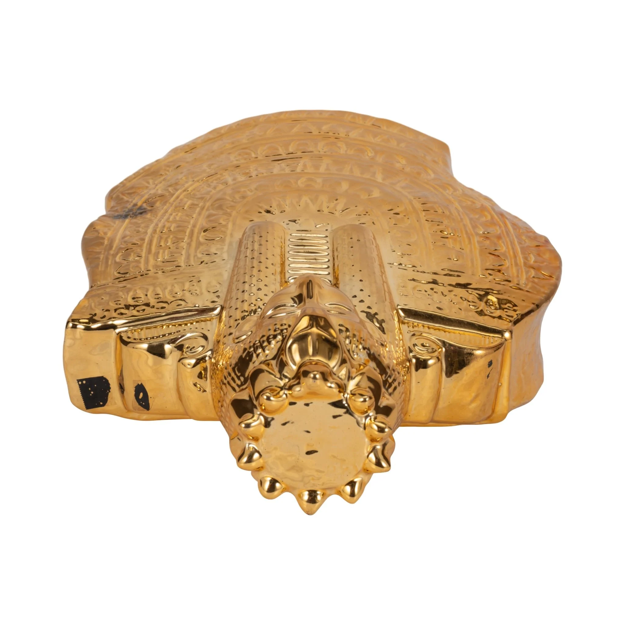 Ceramic 14" Table Top Sculpture, Gold - Image 6