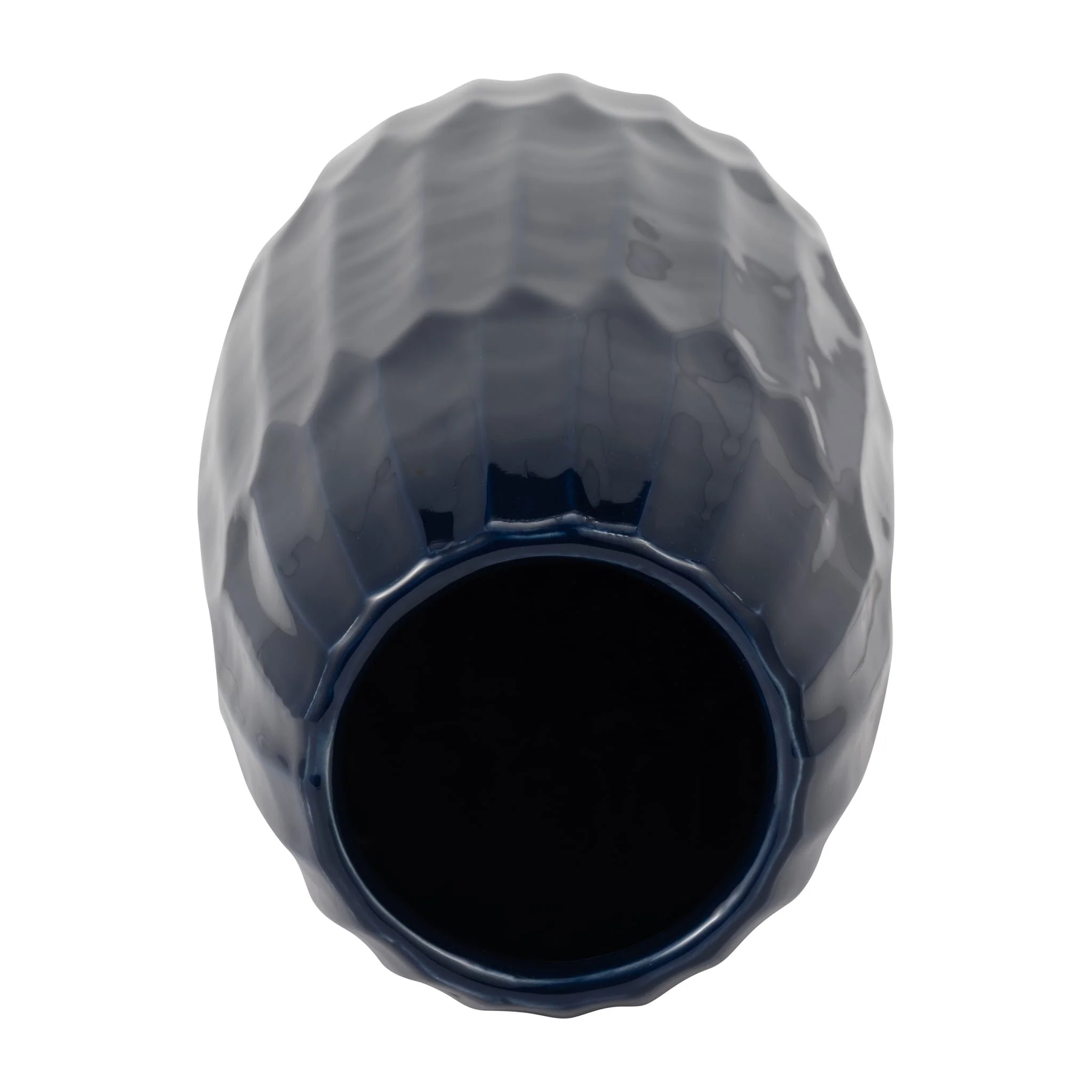 Ceramic 14" Vase , Navy Blue - Image 5