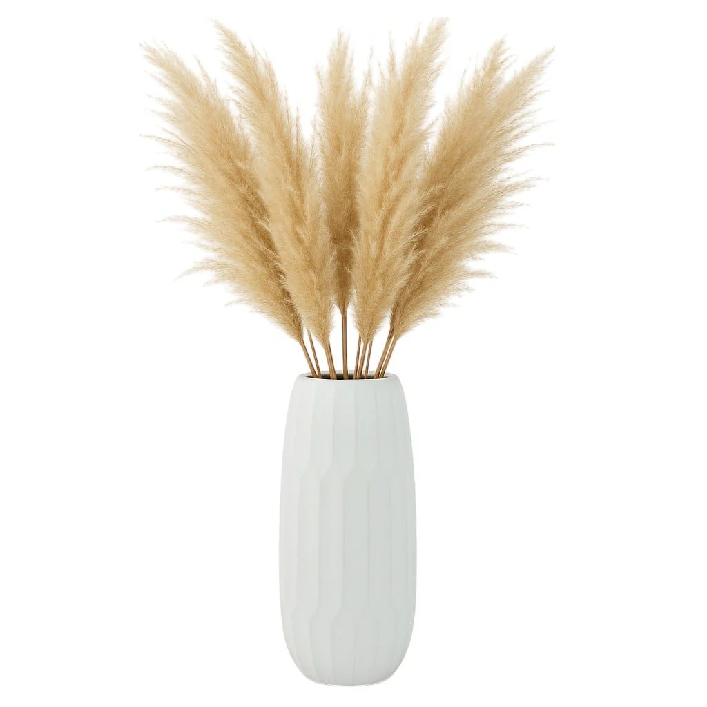 Ceramic 14" Vase , White - Image 2
