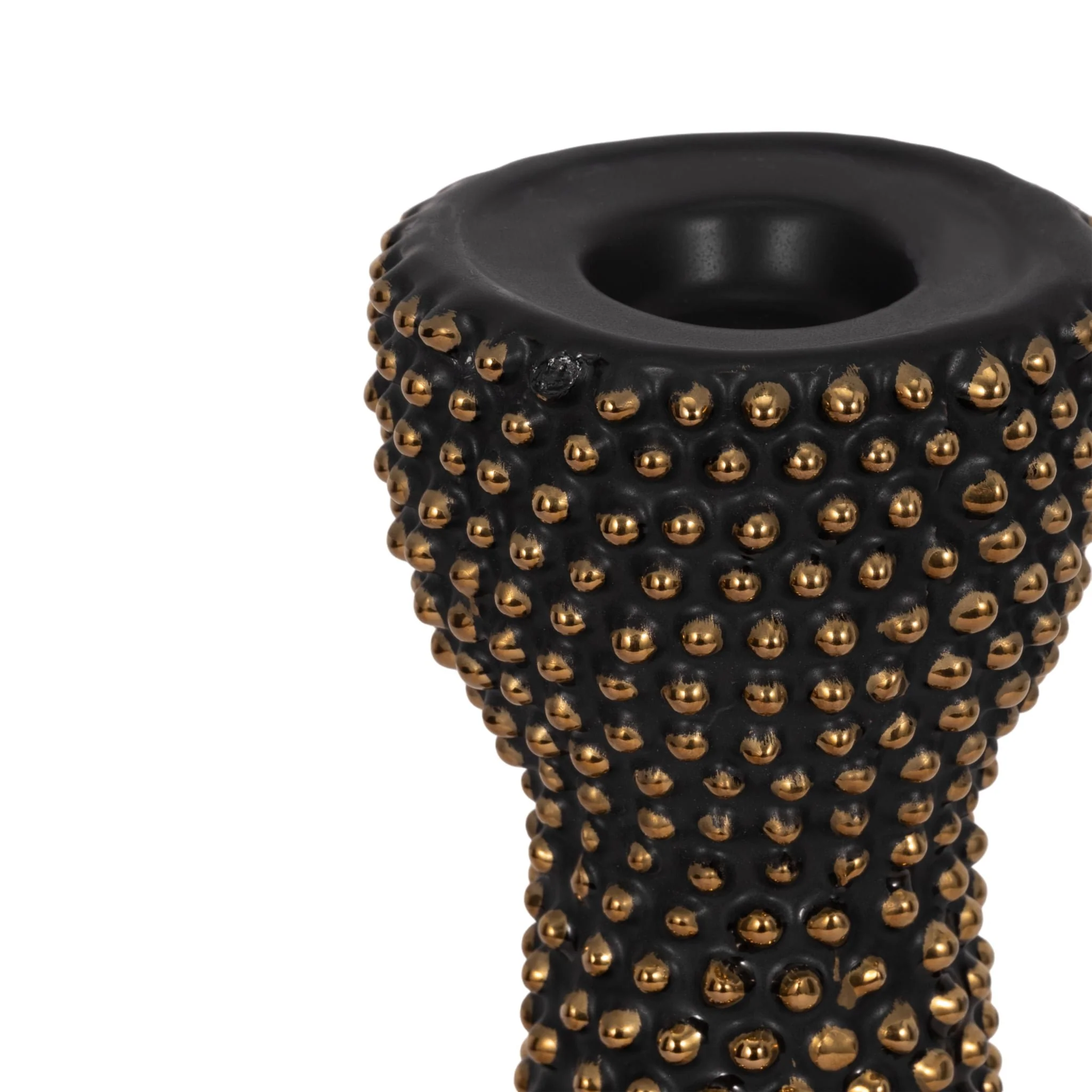 Ceramic 16" Spike Candle Holder Black/gold - Image 4