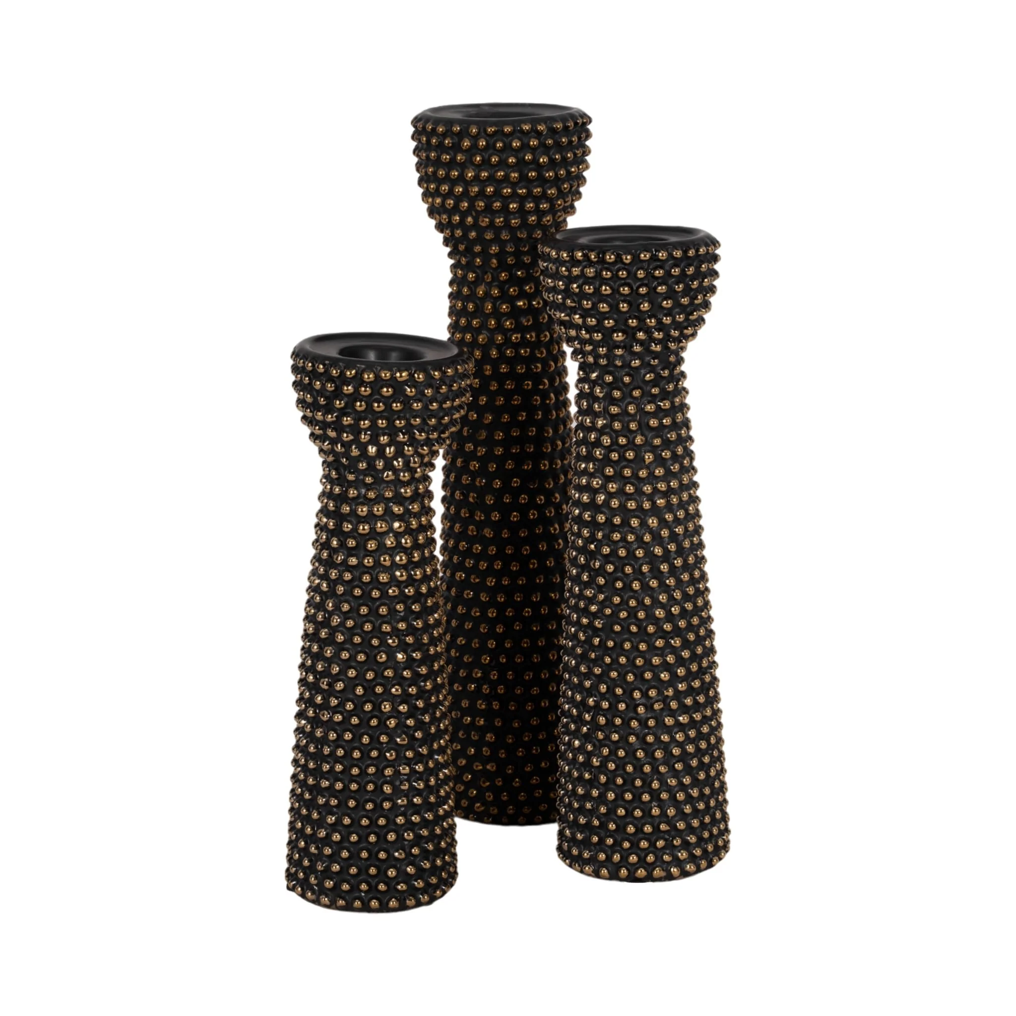 Ceramic 16" Spike Candle Holder Black/gold - Image 7