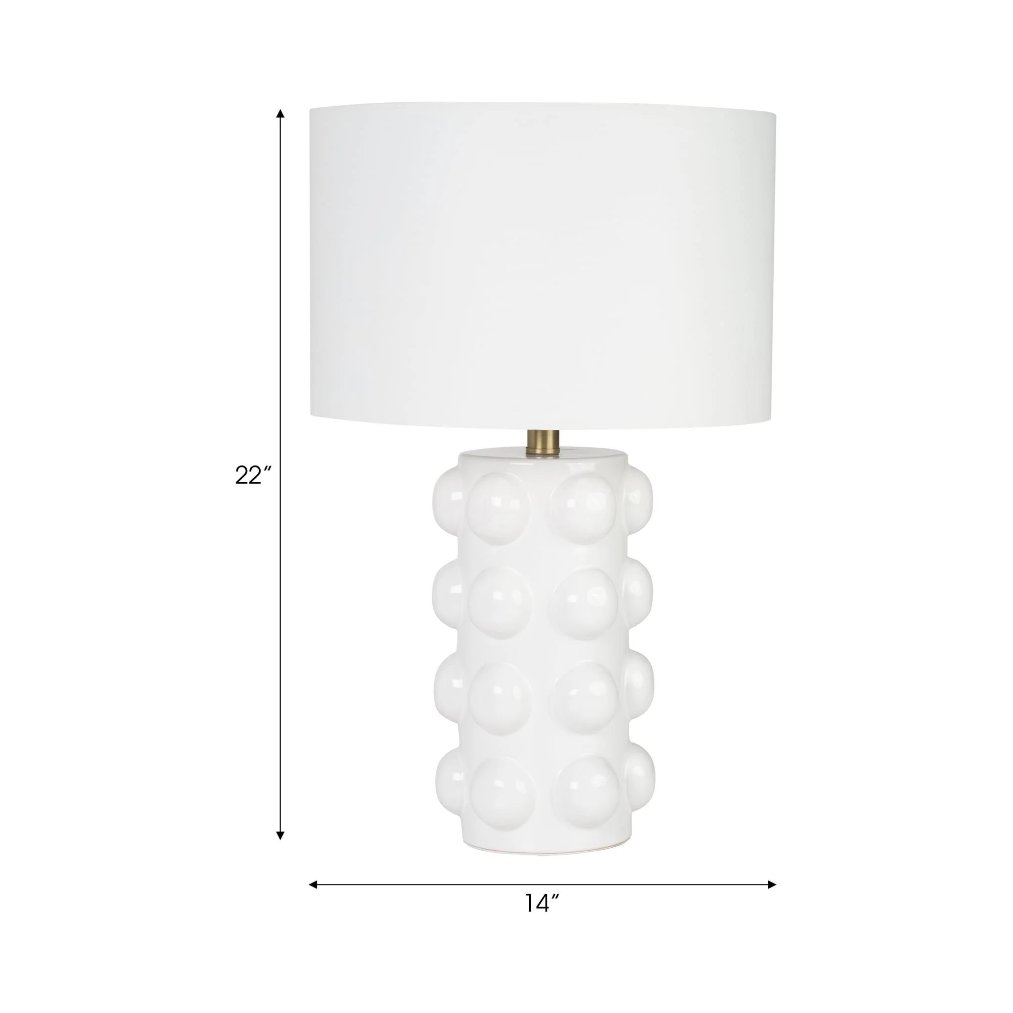 Ceramic 22" Bubble Table Lamp, White - Image 7