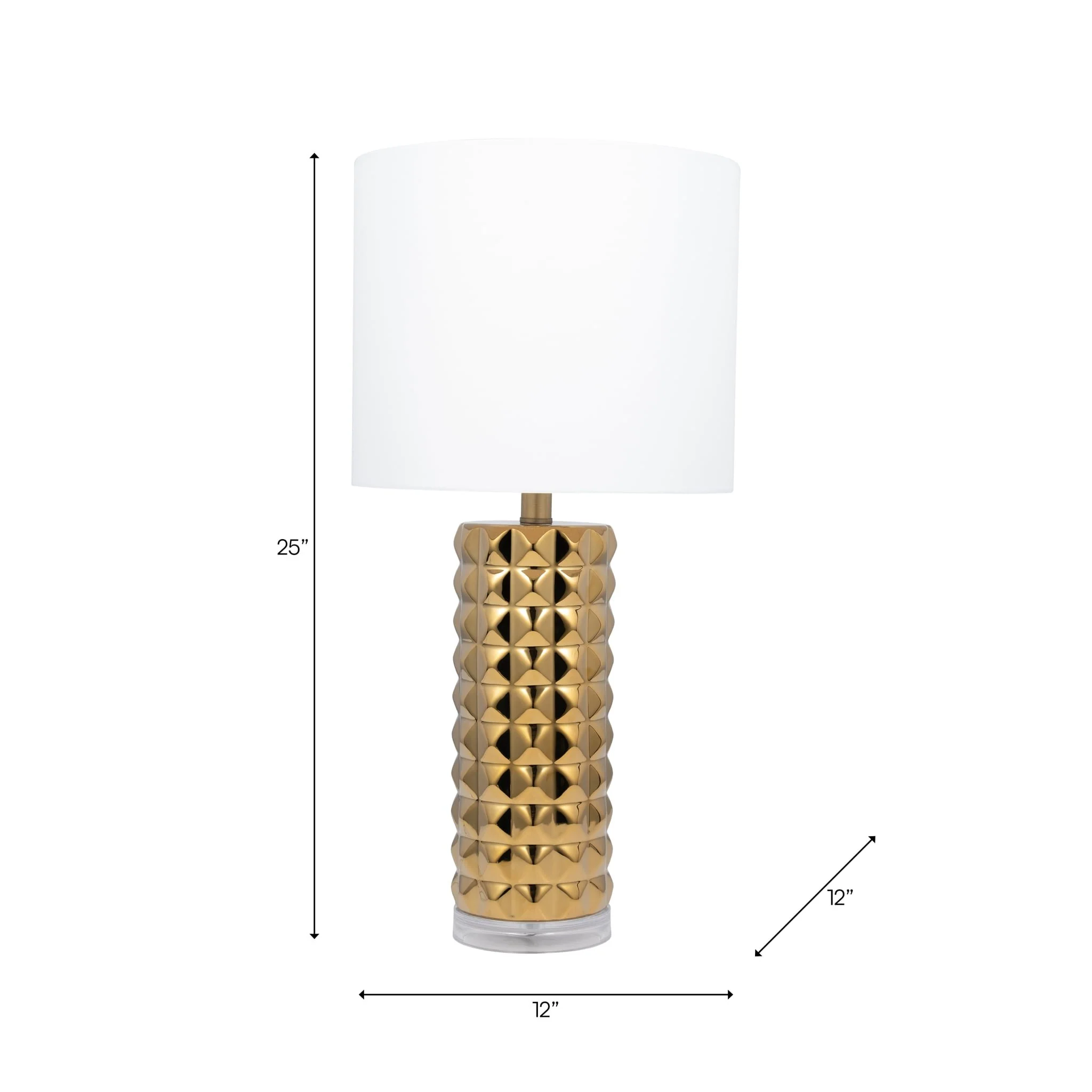 Ceramic 25" Table Lamp, Gold - Image 7