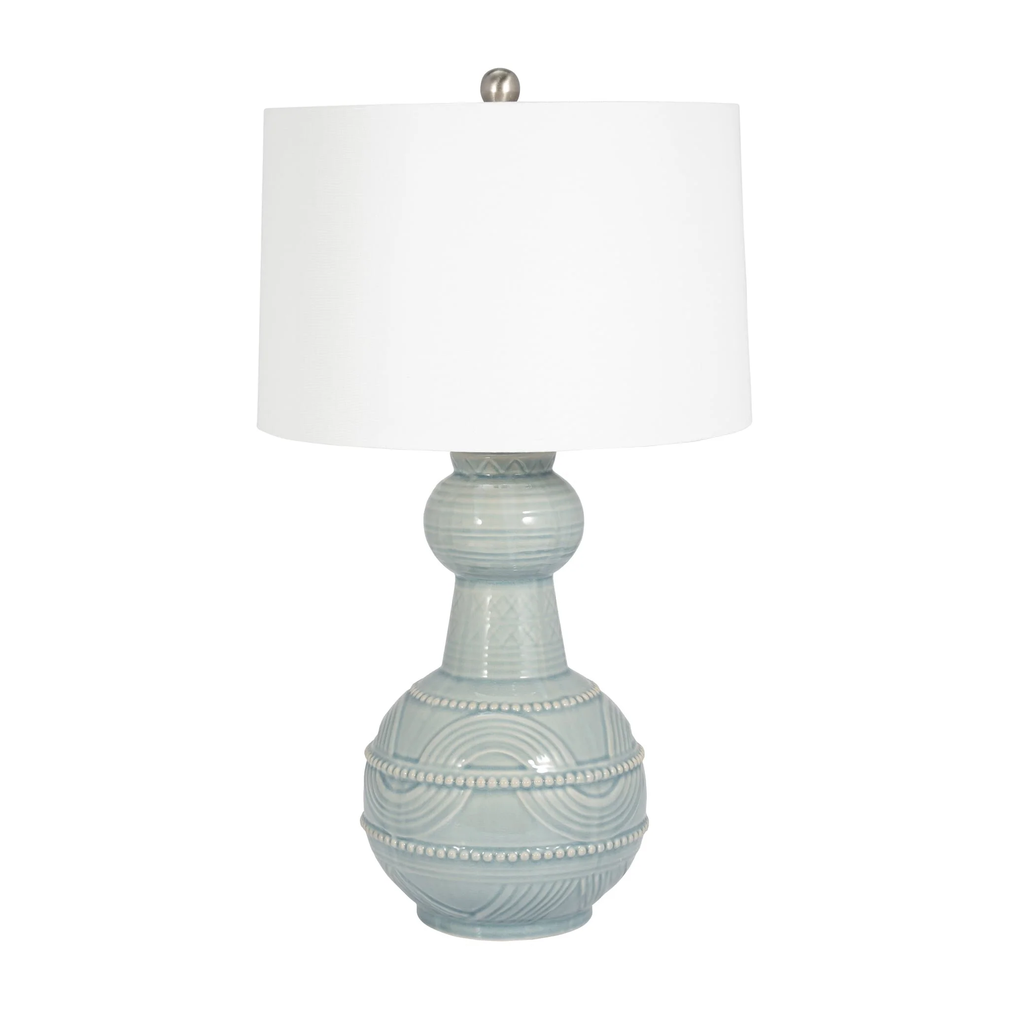 Ceramic 28" Bottle Table Lamp, Blue - Image 2