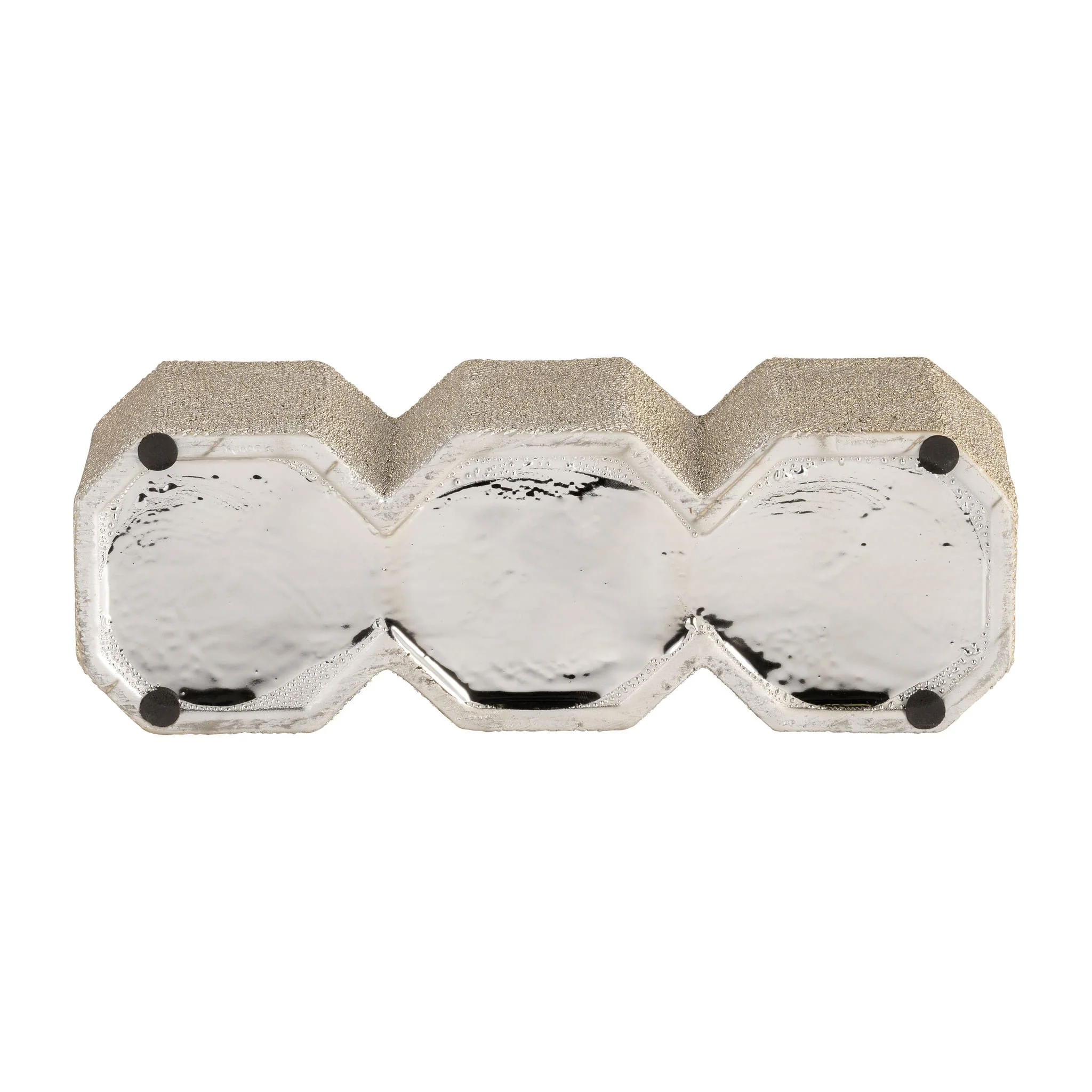 Ceramic 4" 3-cup Pencil Holder, Champagne - Image 6