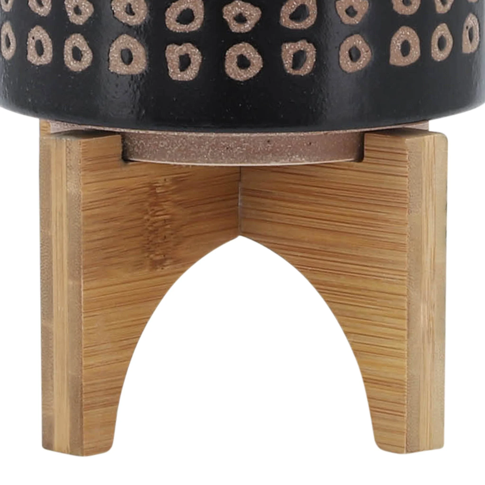 Ceramic 5" Planter On Stand, Brown - Image 7